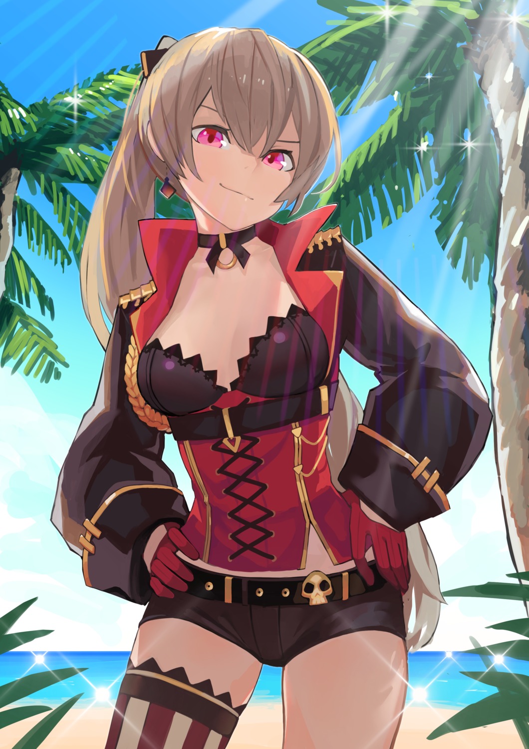 ao_(1234painter), azur_lane, cleavage, jean_bart_(azur_lane), thighhighs