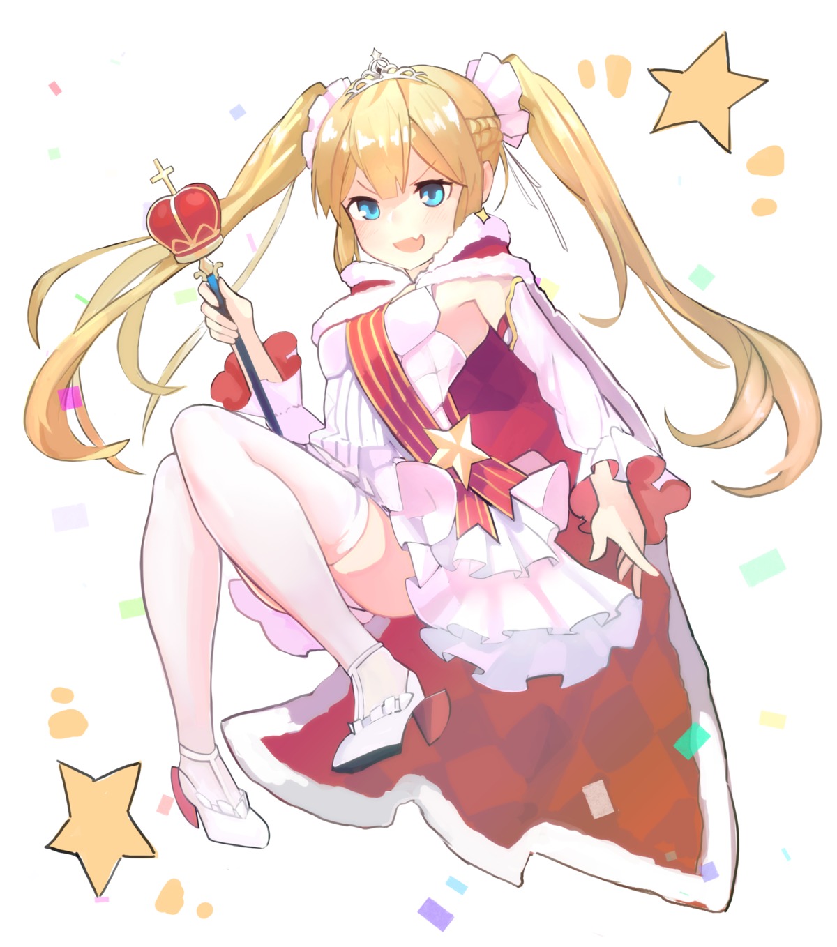amazon_(azur_lane), ao_(1234painter), azur_lane, dress, heels, thighhighs