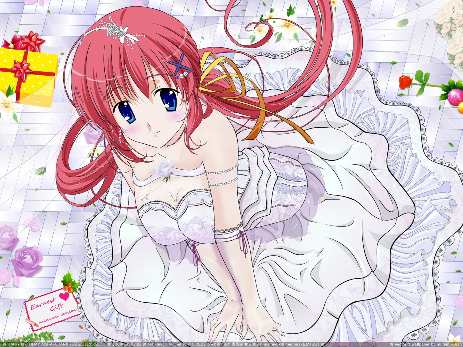 cleavage, da_capo, da_capo_(series), da_capo_ii, dress, shirakawa_nanaka, watermark, wedding_dress