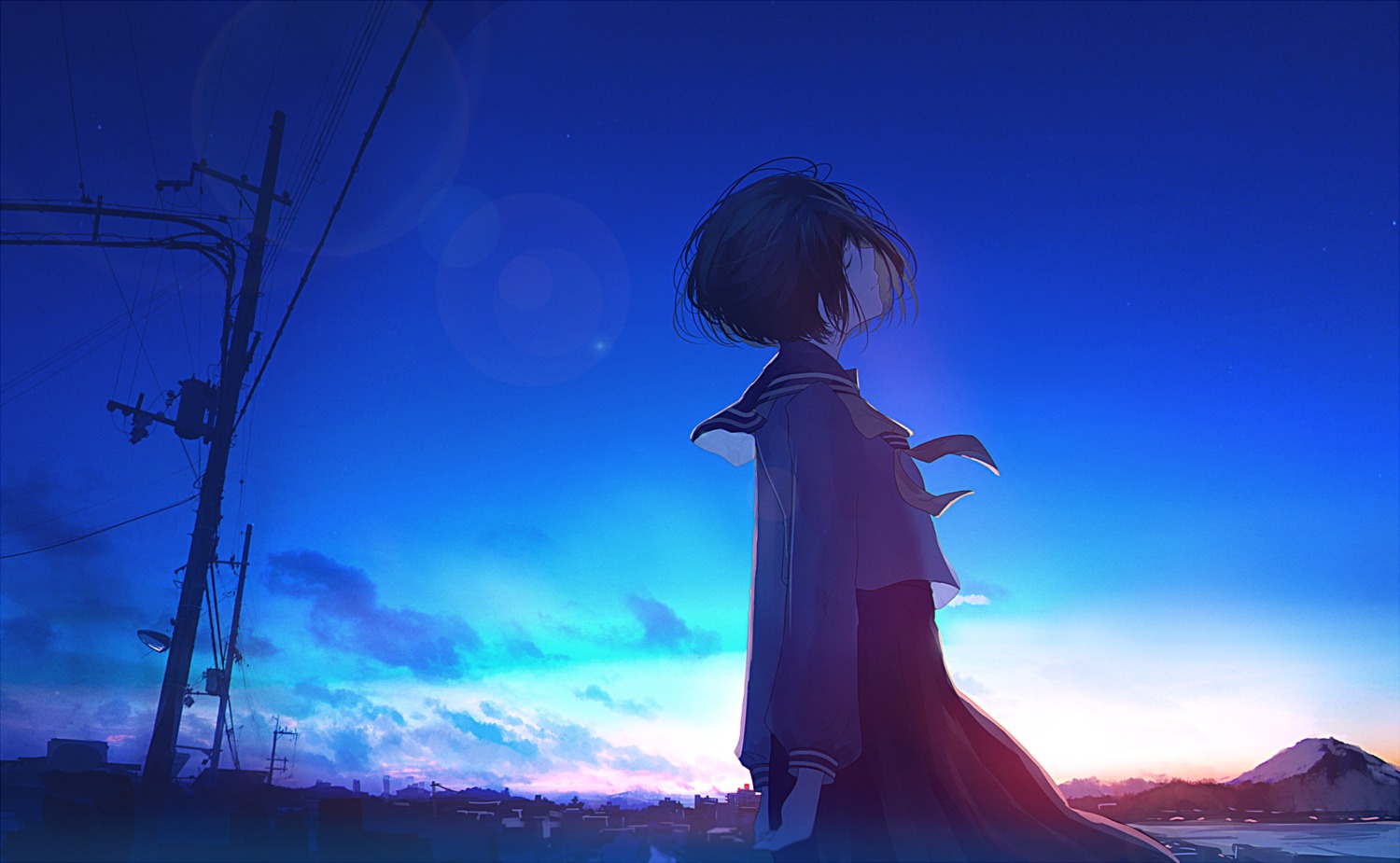 landscape, mifuru, seifuku, sweater