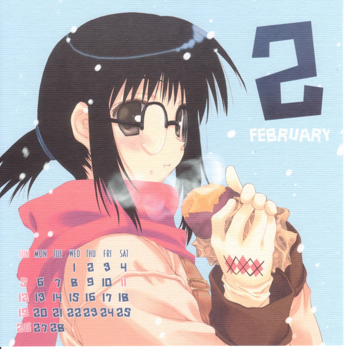 calendar, cut_a_dash!!, genshiken, megane, mitsumi_misato, ogiue_chika