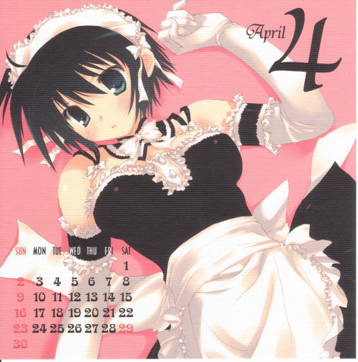calendar, cut_a_dash!!, he_is_my_master, maid, mitsumi_misato, sawatari_izumi