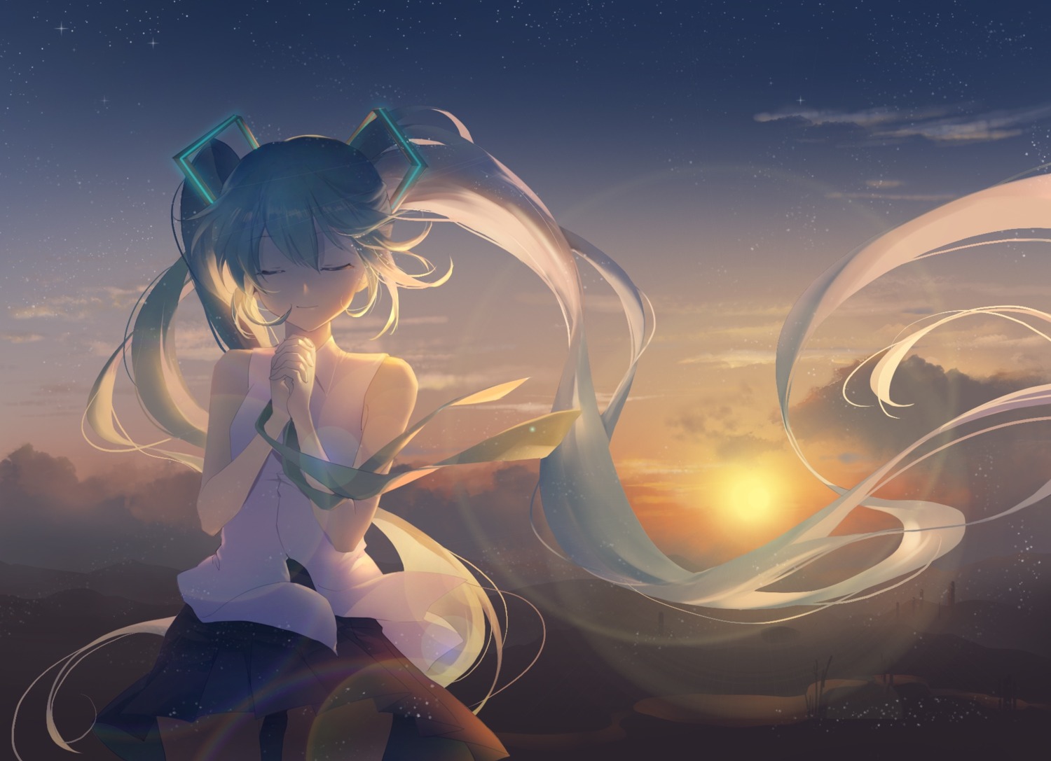 hatsune_miku, shangguan_feiying, vocaloid