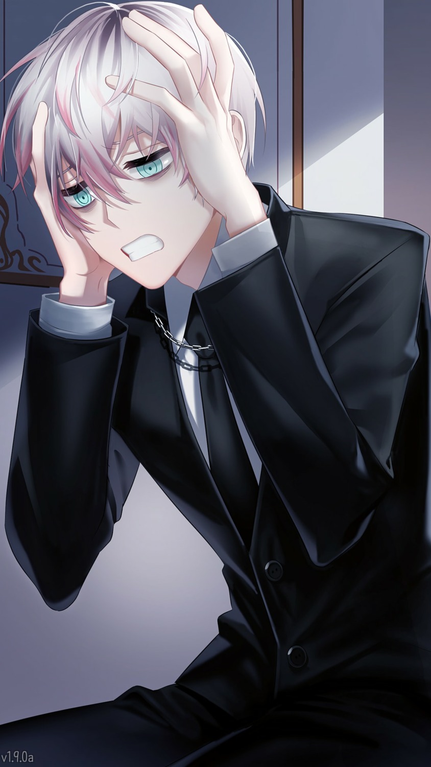business_suit, game_cg, male, mystic_messenger, saeran_choi