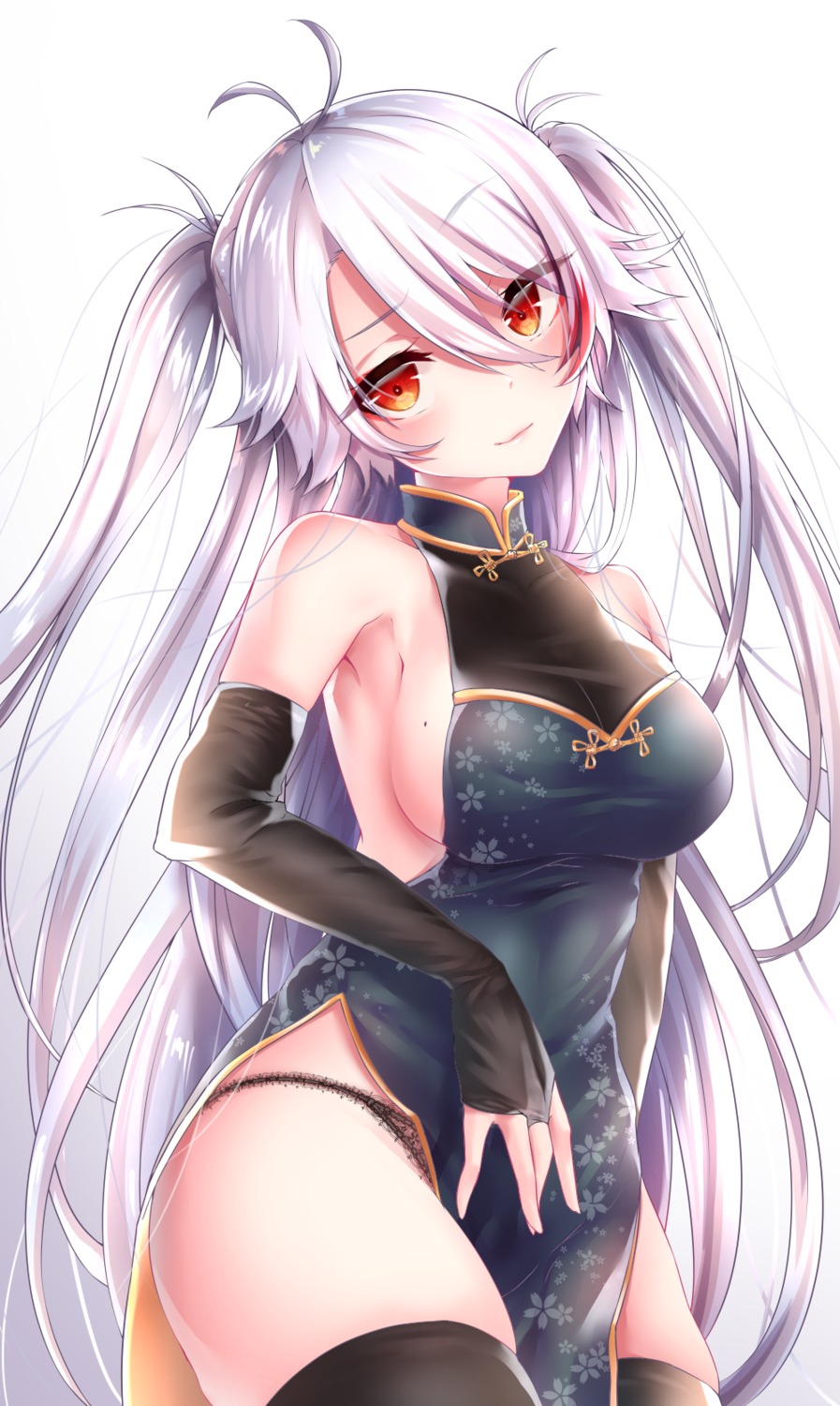 azur_lane, chinadress, no_bra, pantsu, prinz_eugen_(azur_lane), thighhighs, touwa_iyo