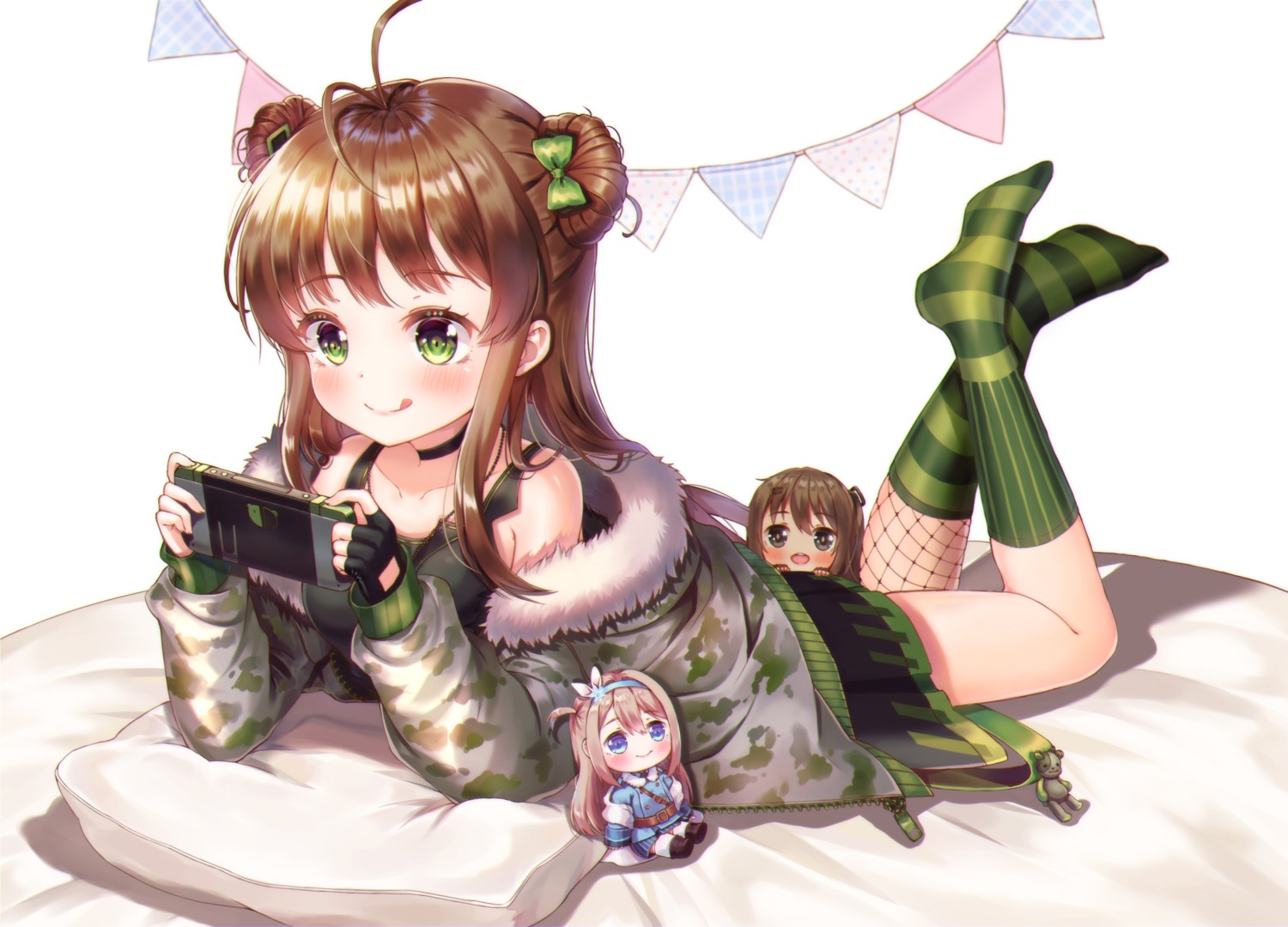 chibi, fishnets, foreign_blue, girls_frontline, rfb_(girls_frontline)