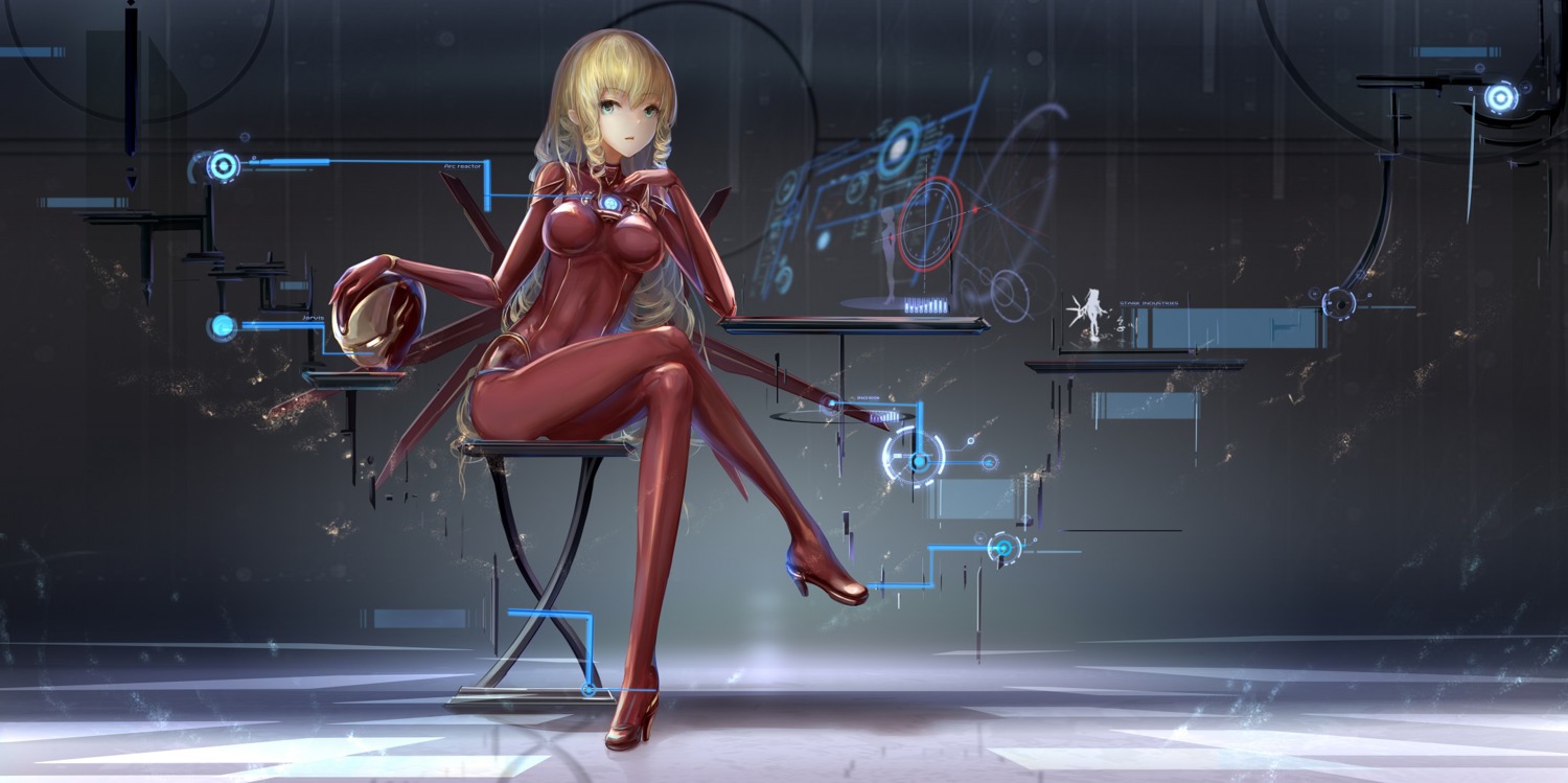 bodysuit, crossover, hc, heels, iron_man