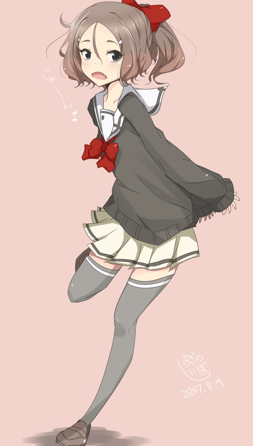 higi_ni_bo, miyoshi_karin, seifuku, sweater, thighhighs, yuuki_yuuna_wa_yuusha_de_aru