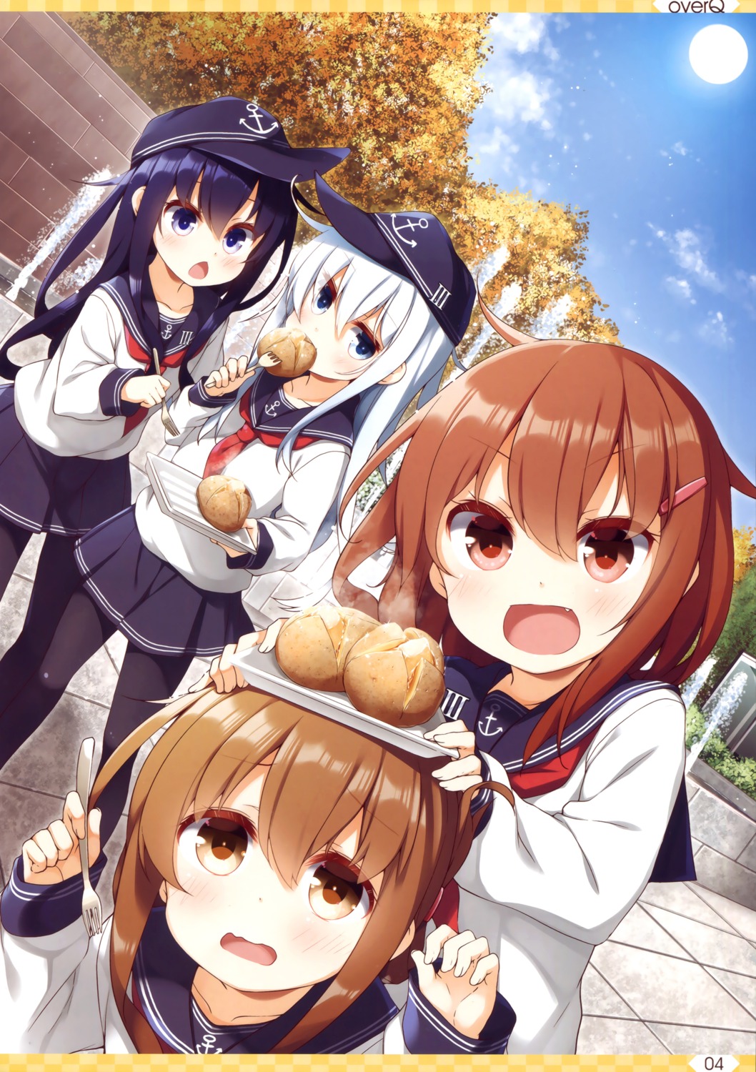 akatsuki_(kancolle), hibiki_(kancolle), ikazuchi_(kancolle), inazuma_(kancolle), kantai_collection, pantyhose, seifuku, seqmed