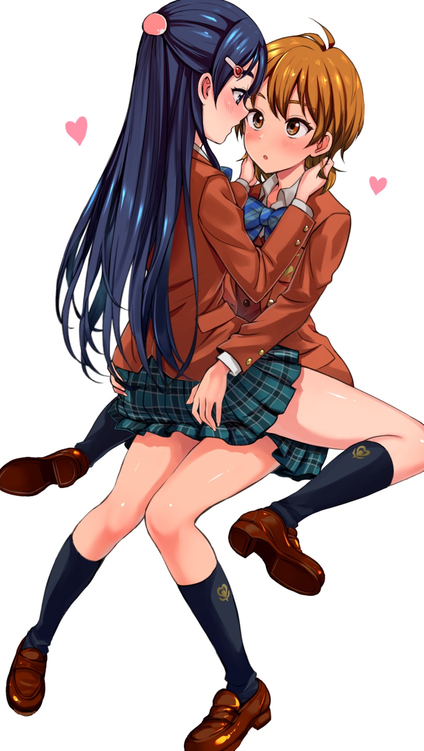 futari_wa_precure, heels, misumi_nagisa, precure, pukara, seifuku, yukishiro_honoka, yuri