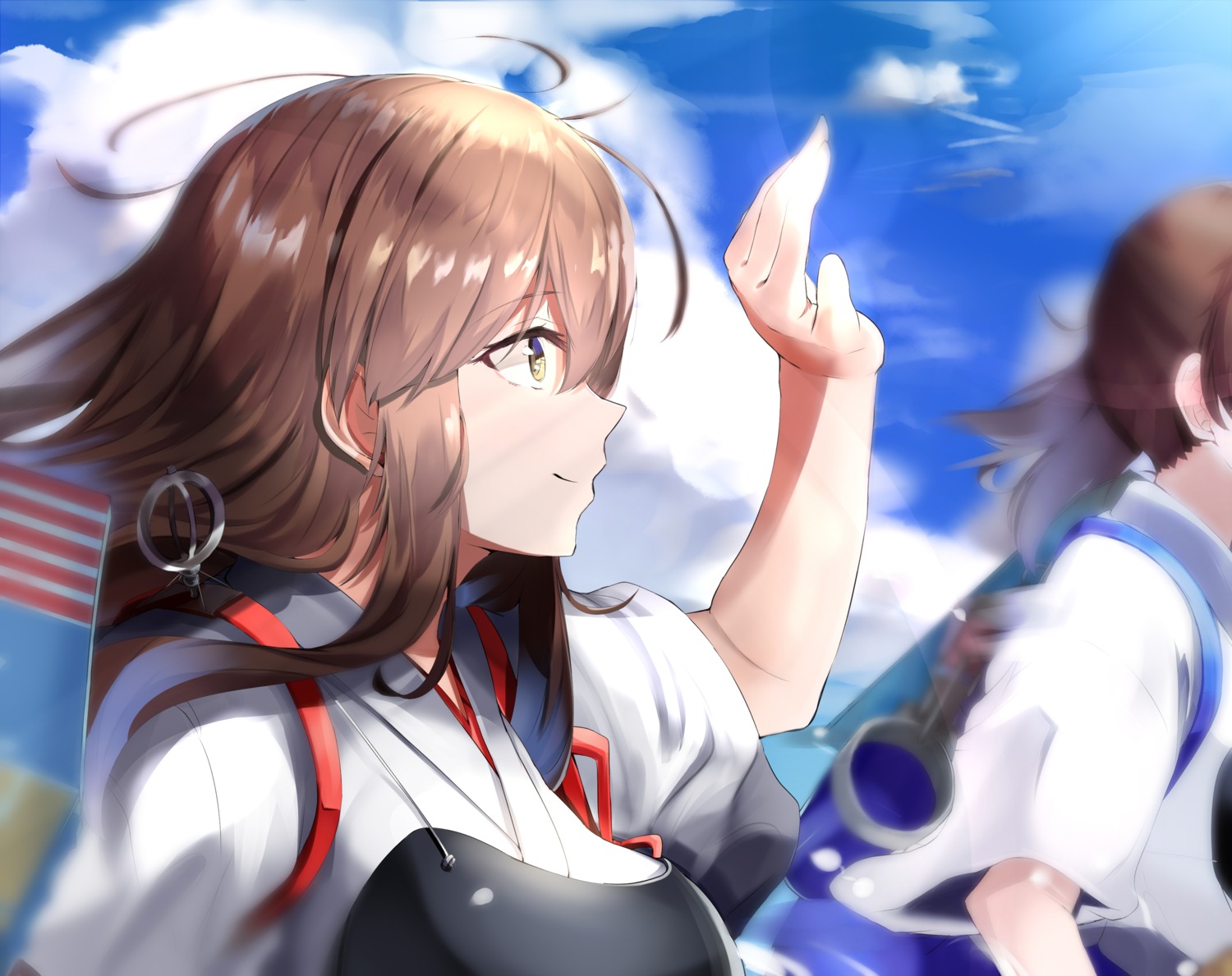 akagi_(kancolle), armor, japanese_clothes, kaga_(kancolle), kantai_collection, ninoude_(ninoude44)