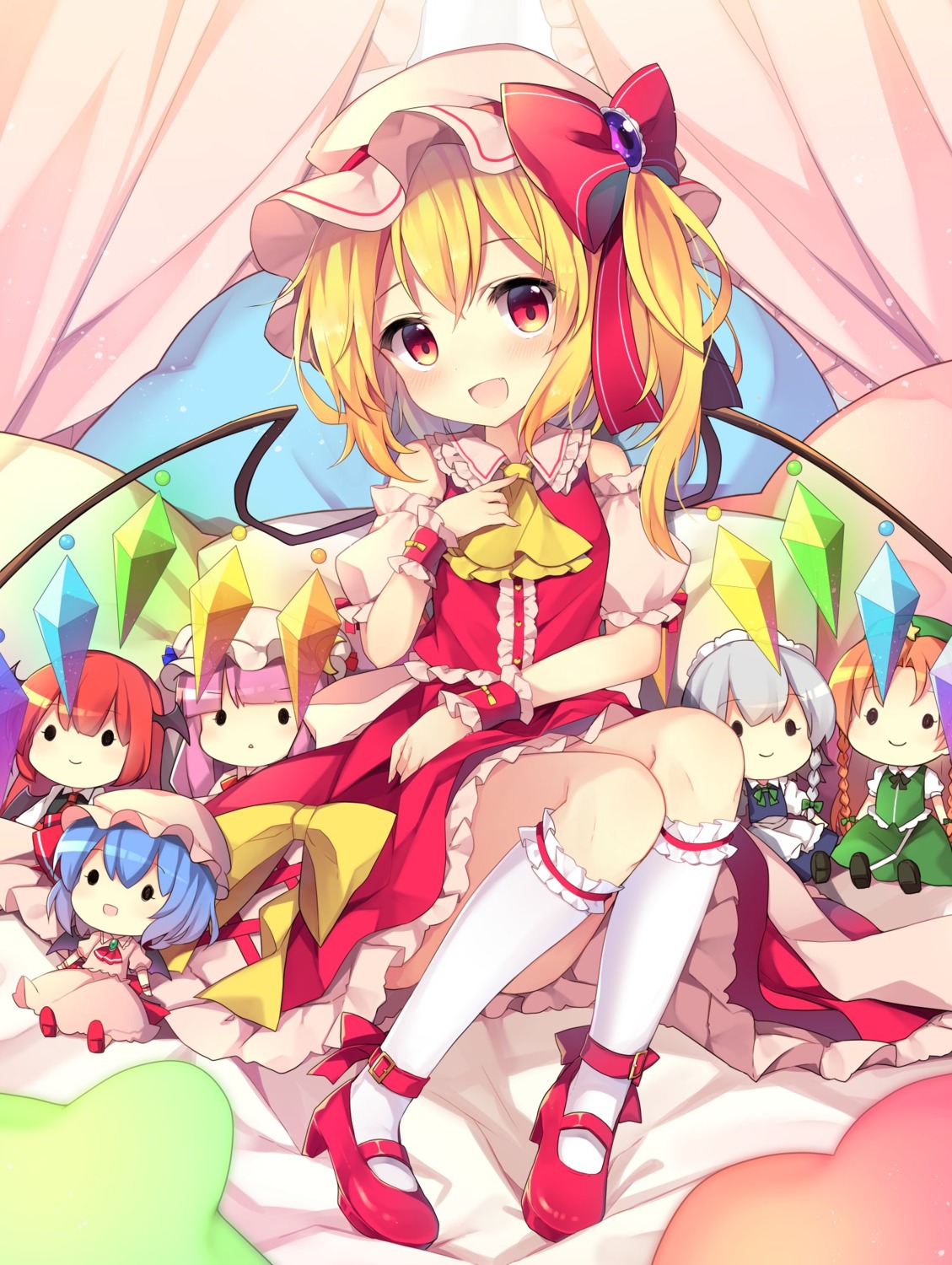 chibi, flandre_scarlet, heels, hong_meiling, izayoi_sakuya, koakuma, patchouli_knowledge, remilia_scarlet