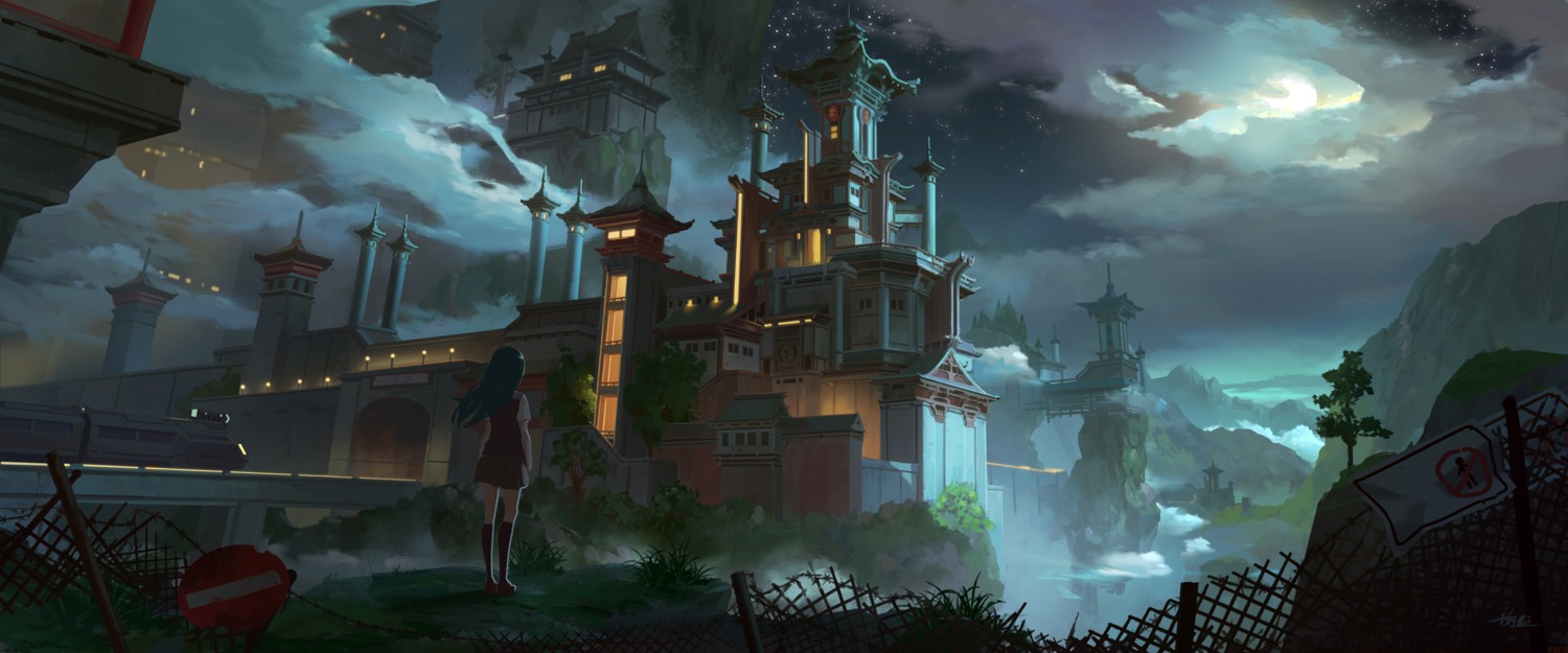 landscape, ren2211, seifuku