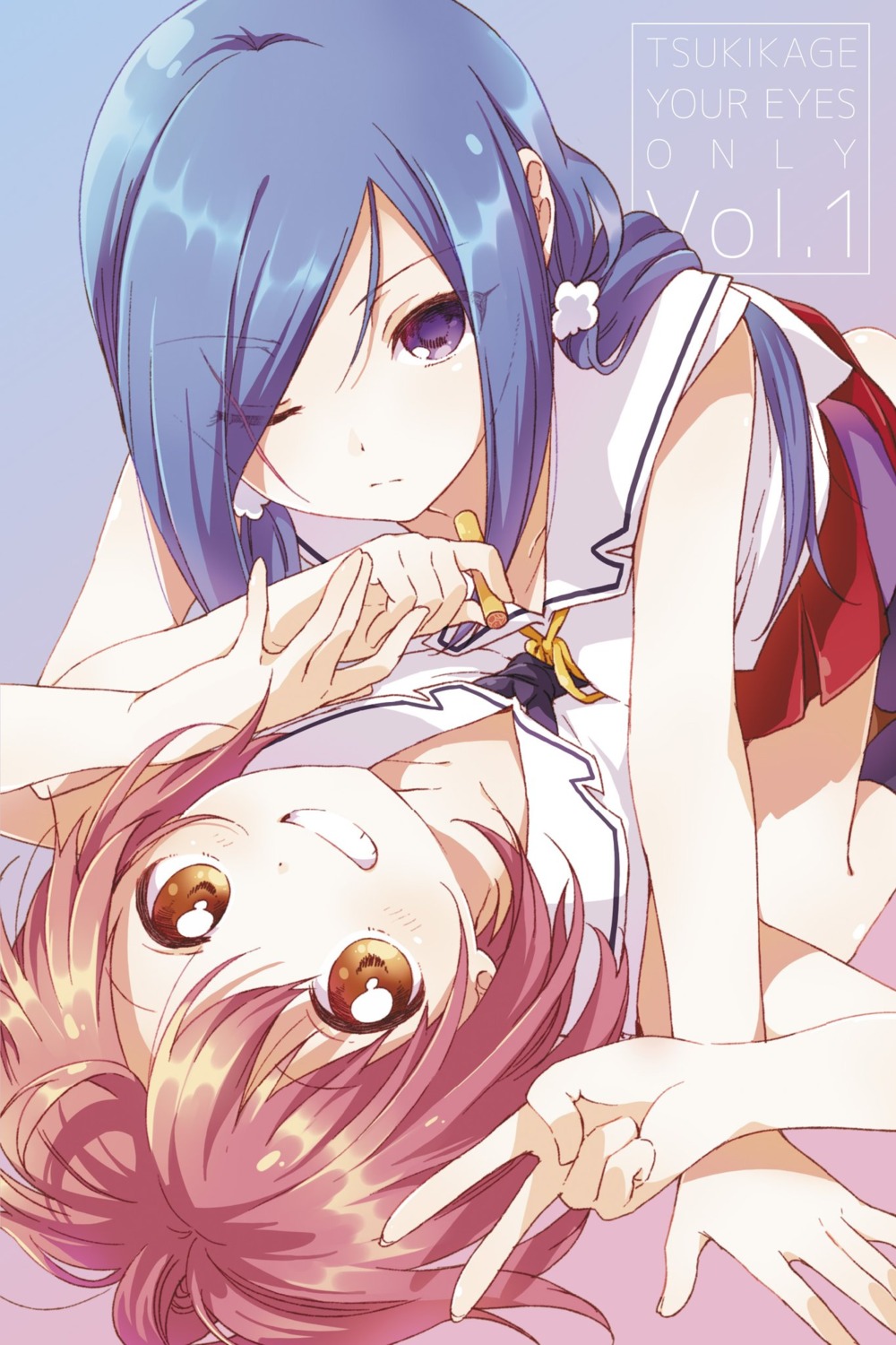 hanzoumon_yuki, minamoto_momo, namori, release_the_spyce, seifuku, symmetrical_docking