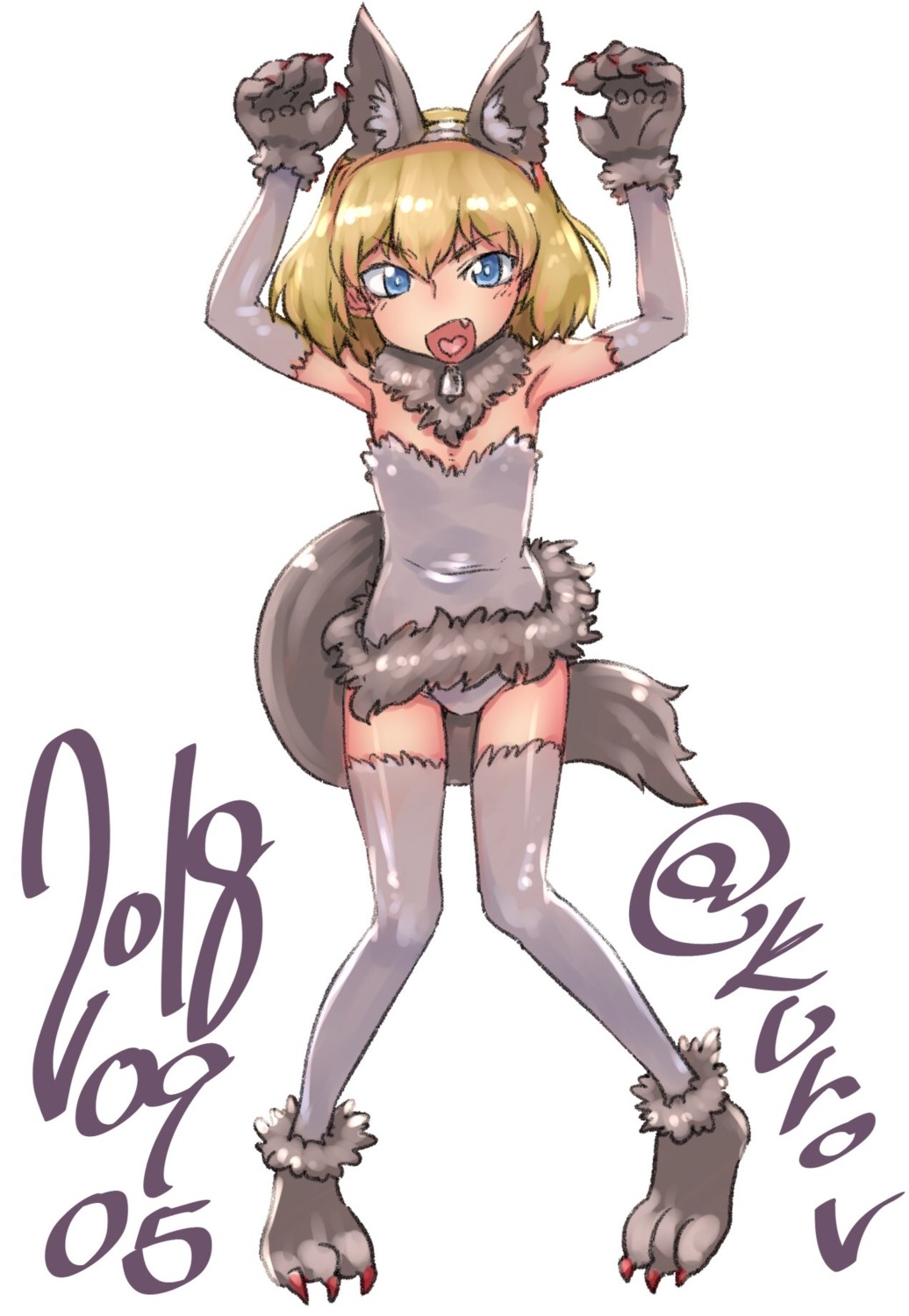 abaratani_kurou, animal_ears, cleavage, girls_und_panzer, katyusha, leotard, tail, thighhighs
