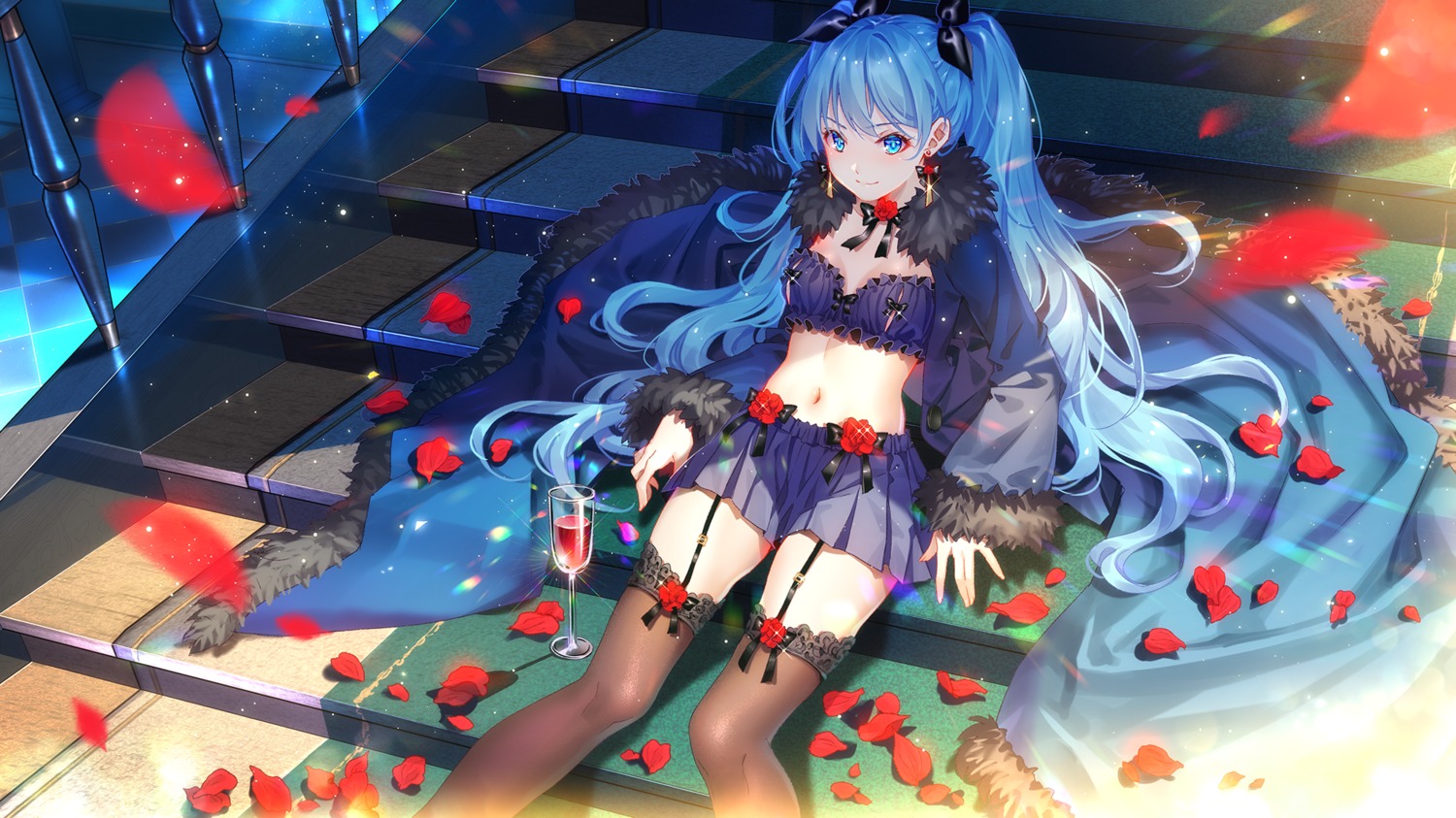 bra, cleavage, open_shirt, stockings, thighhighs, tidsean, witch_weapon