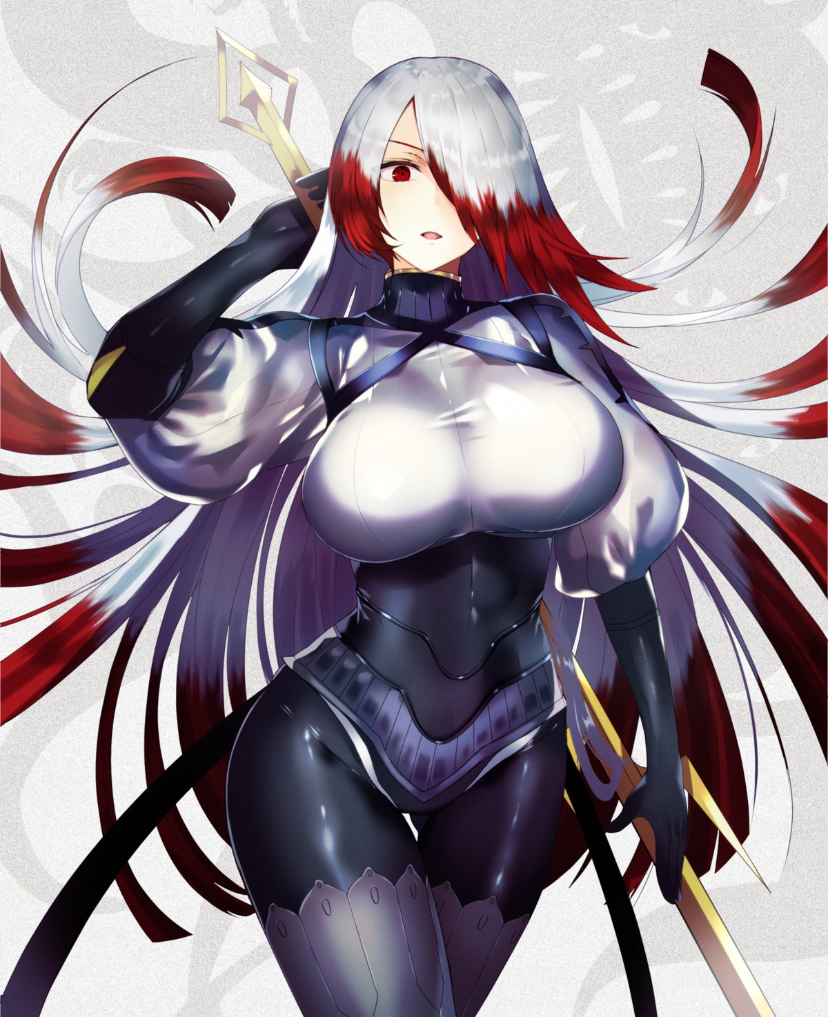 asmodeus_(megido_72), bodysuit, megido_72, sword, tetsubuta