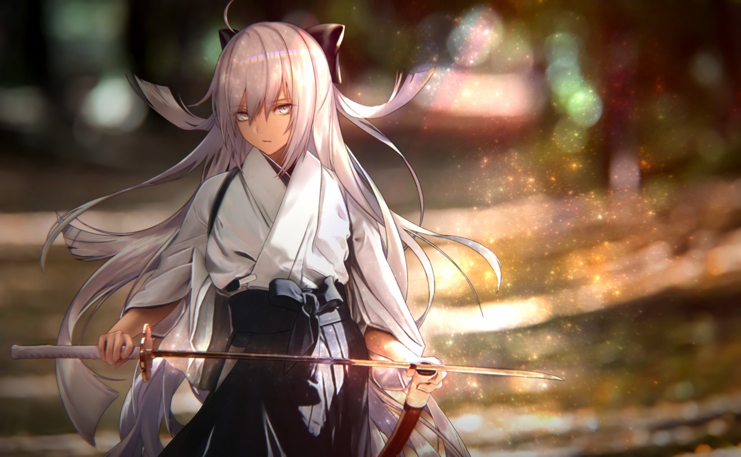 fate/grand_order, heifetz, japanese_clothes, okita_souji_(alter)_(fate), sword