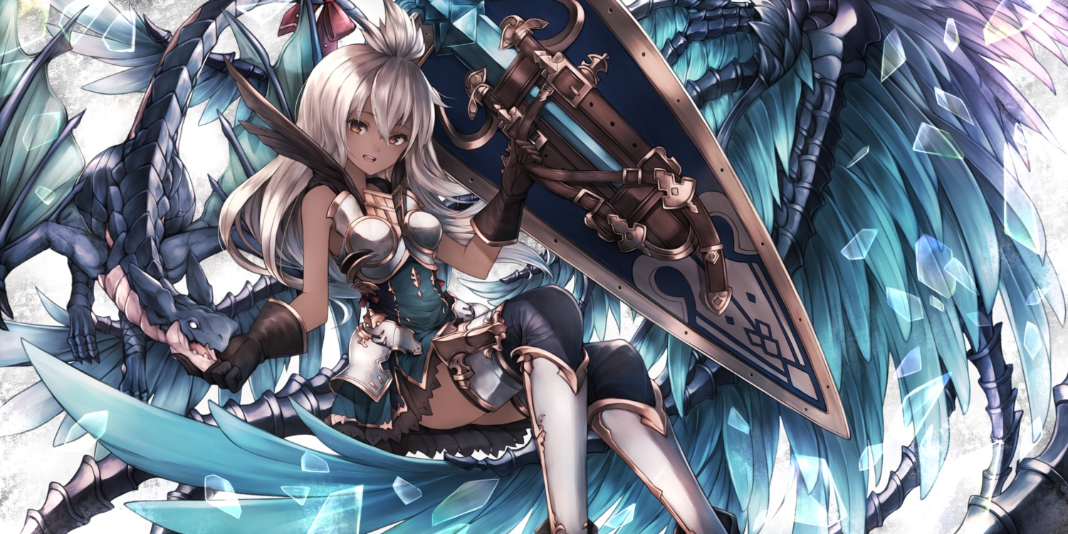 armor, granblue_fantasy, monster, snm_(sunimi), thighhighs, zooey_(granblue_fantasy)