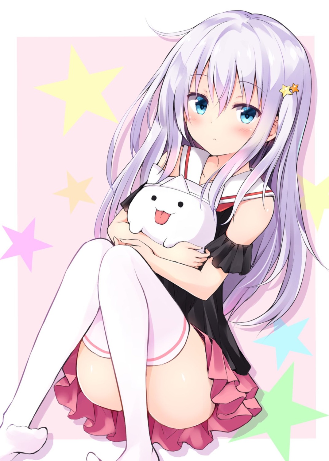 hoshinomiya_kunon, hyurasan, seifuku, thighhighs