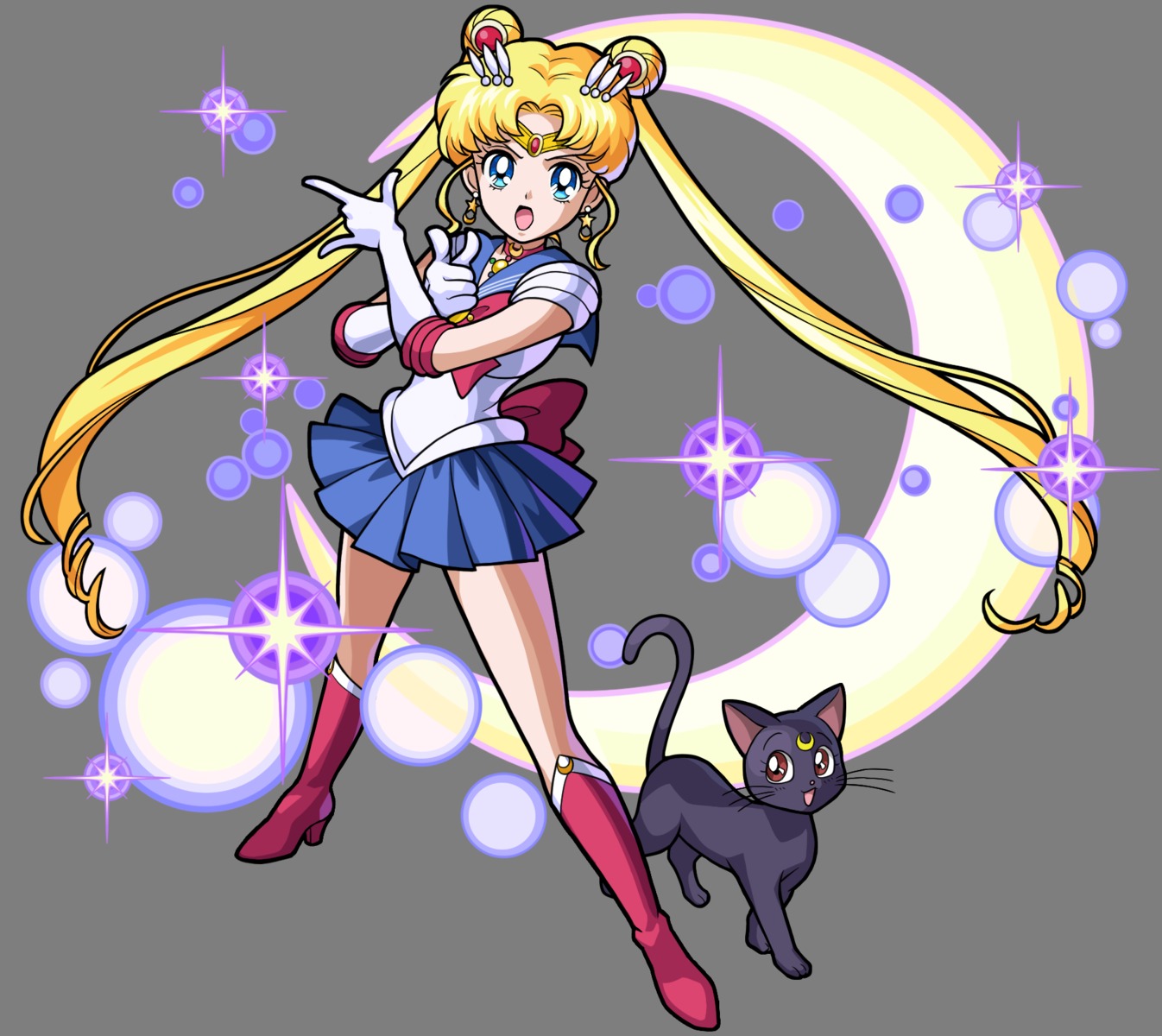 bishoujo_senshi_sailor_moon, heels, luna_(sailor_moon), monster_strike, neko, tagme, transparent_png, tsukino_usagi