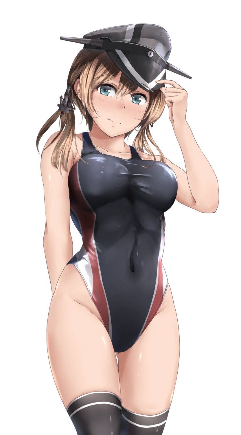 butter_curry, kantai_collection, prinz_eugen_(kancolle), swimsuits, thighhighs