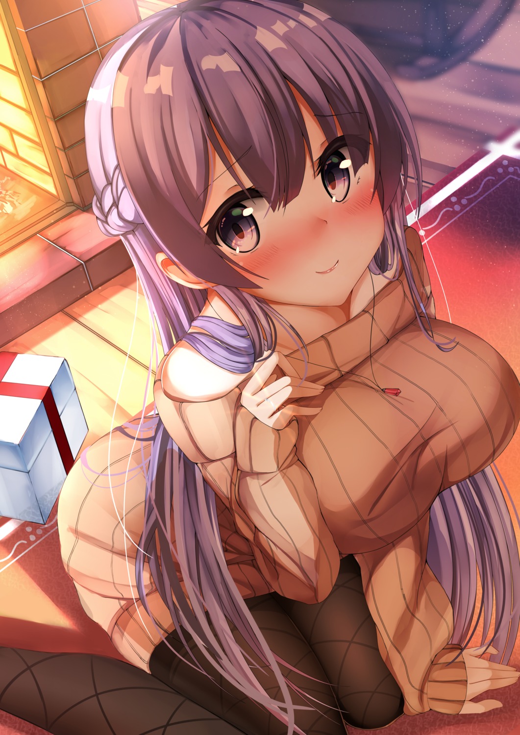 azur_lane, hiiragi_ringo, rodney_(azur_lane), sweater, thighhighs