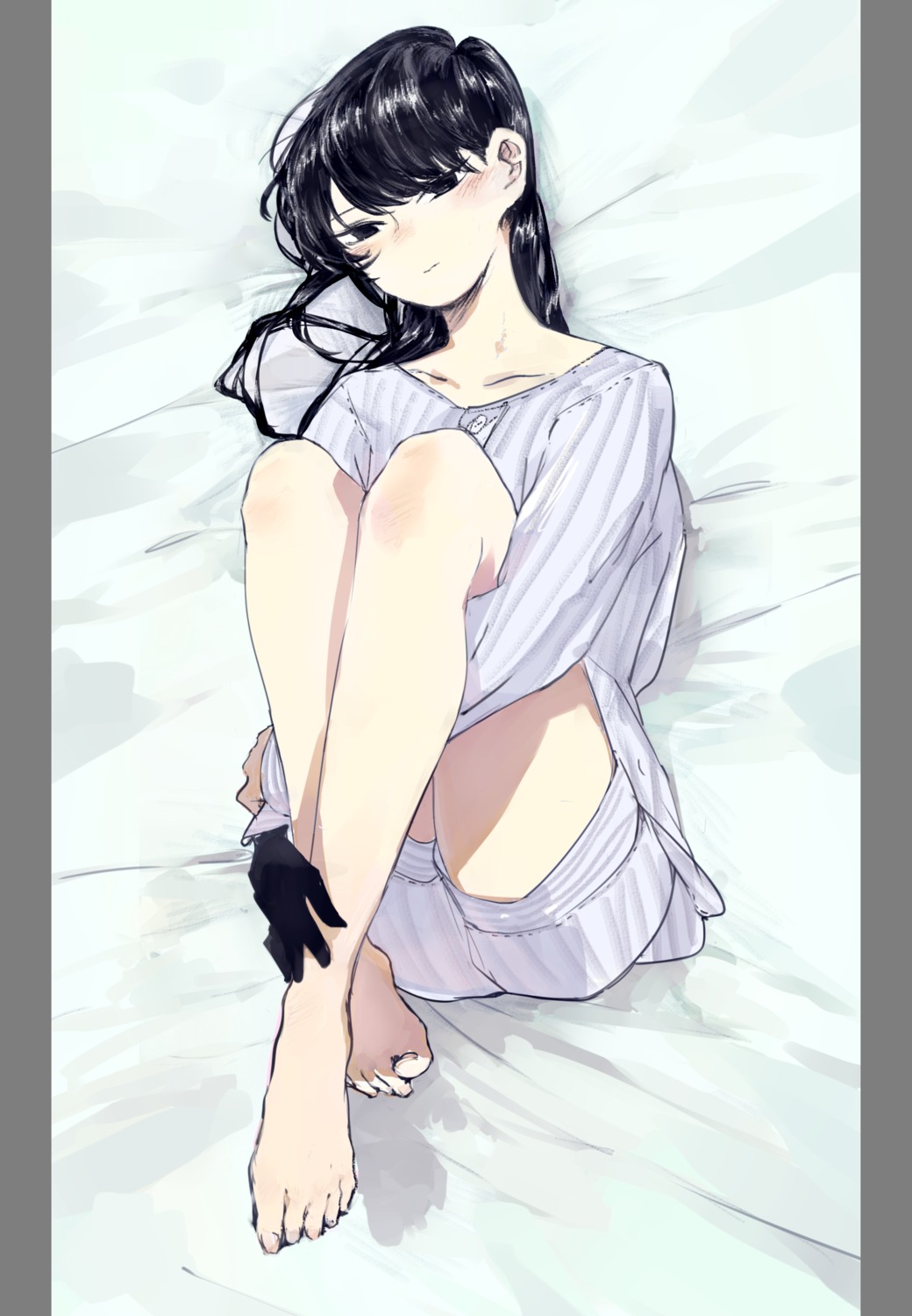feet, hantasy1, komi-san_wa_komyushou_desu., komi_shouko, pajama