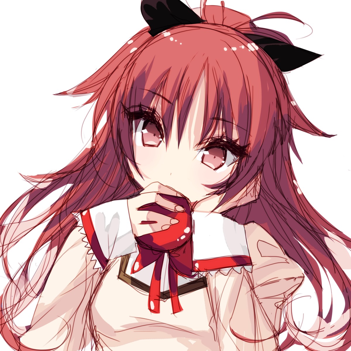 mahou_shoujo_madoka_magica, mio_(artist), sakura_kyouko, seifuku, sketch