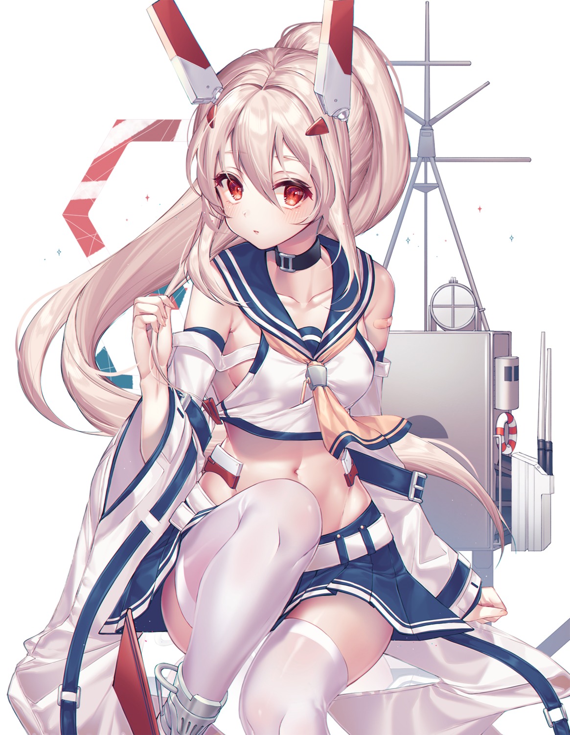 ayanami_(azur_lane), azur_lane, kinty, seifuku, thighhighs