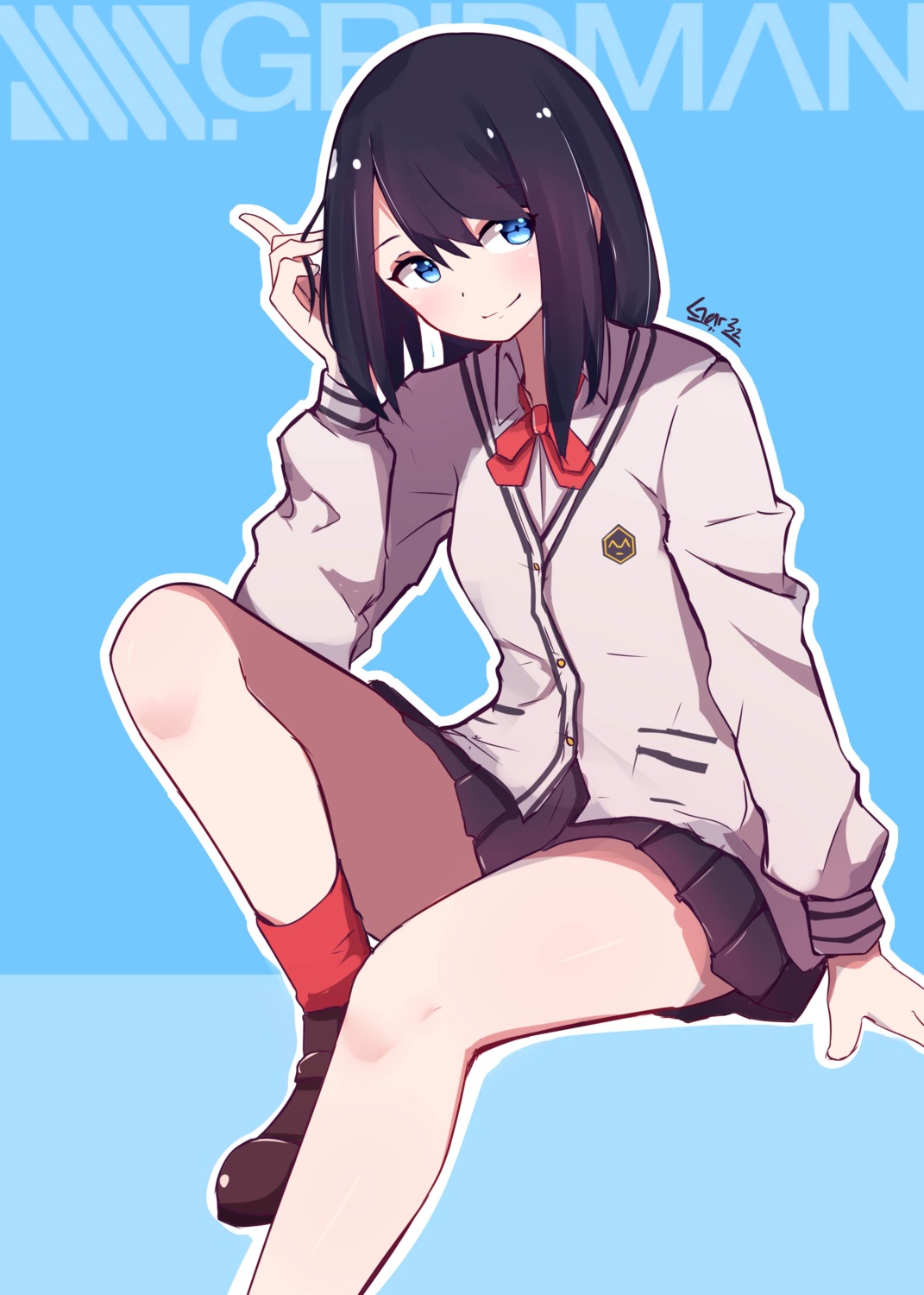 gridman_universe, seifuku, ssss.gridman, sweater, takarada_rikka, tegar32