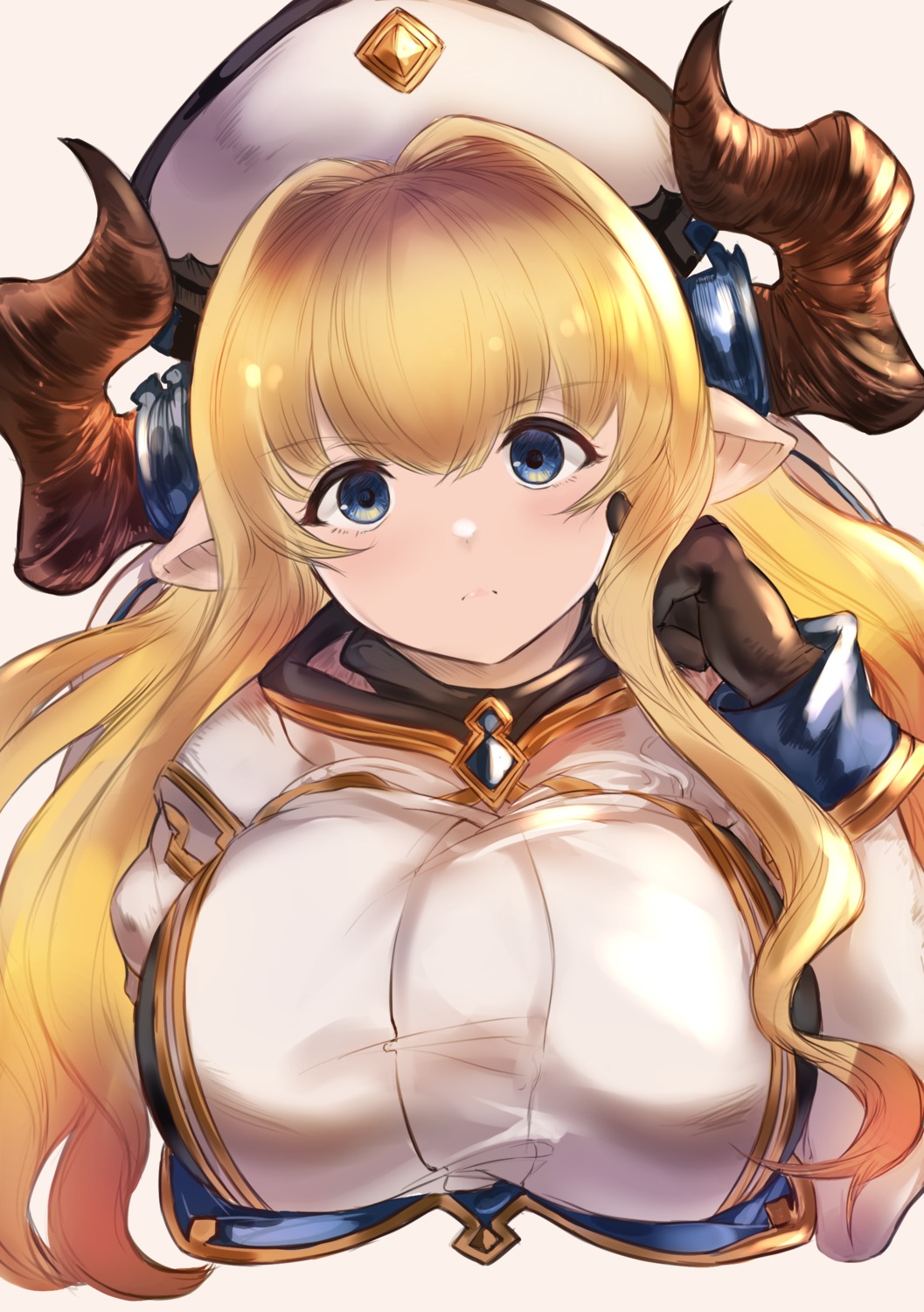 granblue_fantasy, horns, maou_(maoudaisukiya), pointy_ears, razia