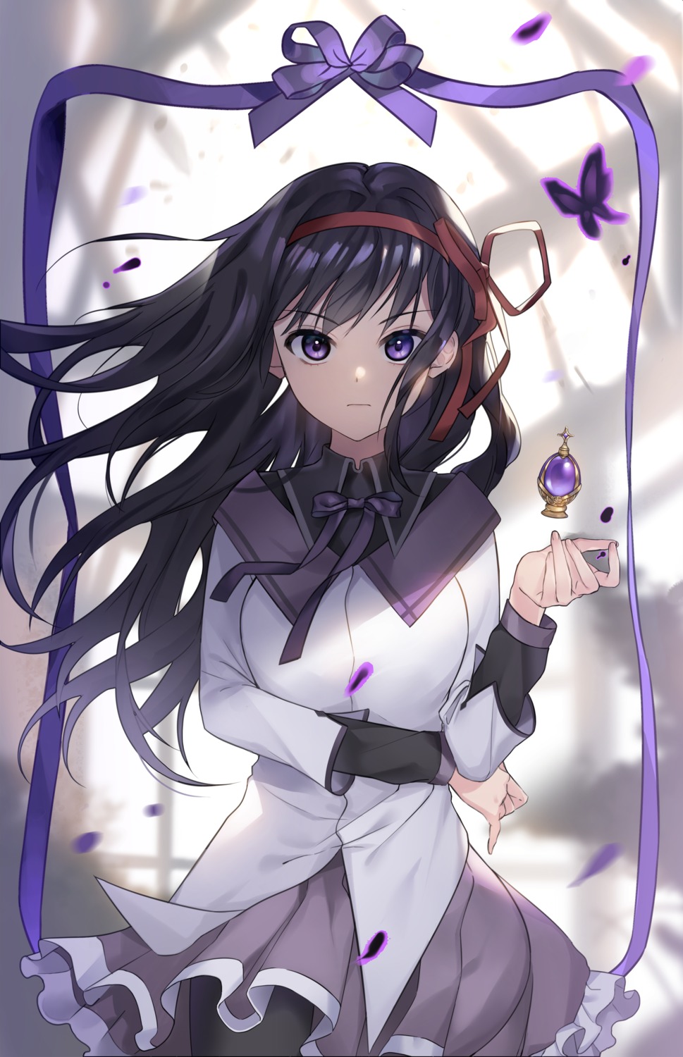 akemi_homura, mahou_shoujo_madoka_magica, pantyhose, rotix