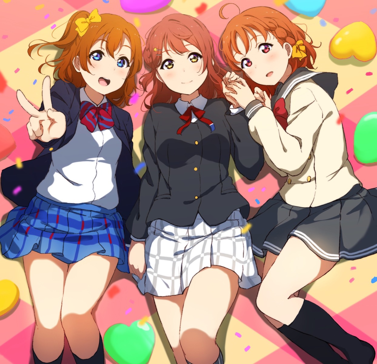 crossover, icehotmilktea, kousaka_honoka, love_live!, love_live!_(series), love_live!_nijigasaki_gakuen_school_idol_doukoukai, love_live!_school_idol_festival_all_stars, love_live!_sunshine!!