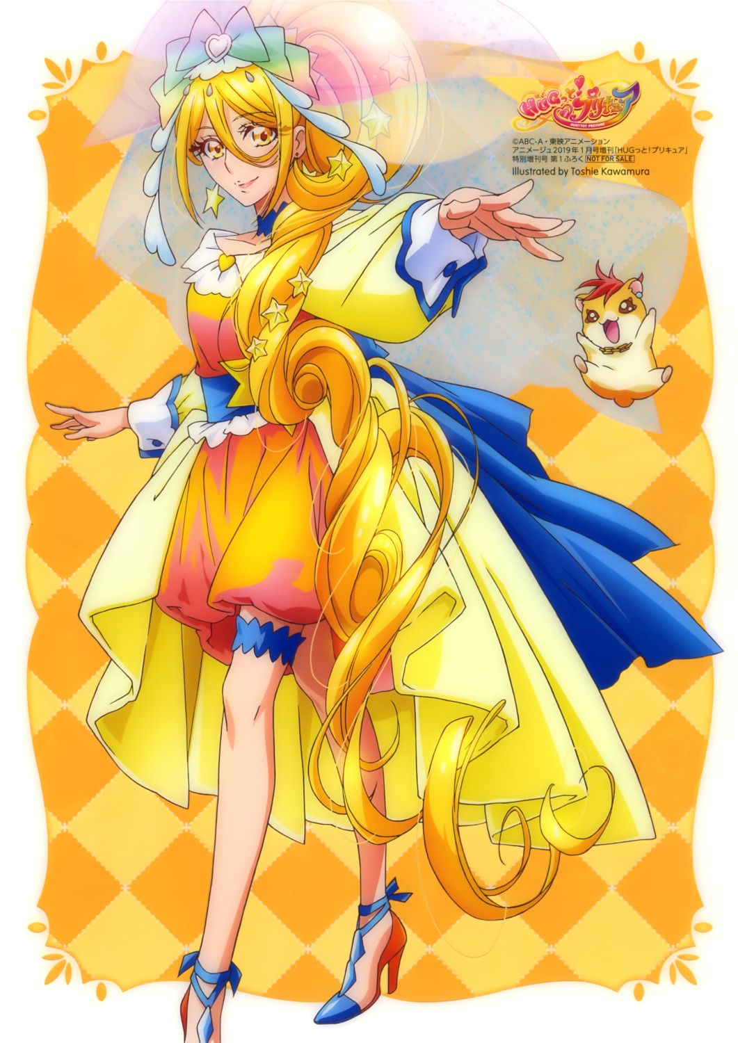 dress, garter, hariham_harry, heels, hugtto!_precure, kagayaki_homare, kawamura_toshie, precure