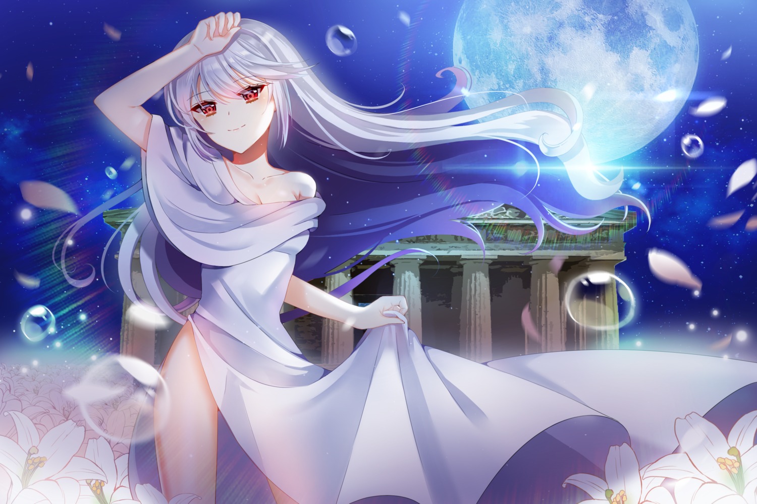 cleavage, dress, ecu8080, grisaia, grisaia_no_kajitsu, kazami_kazuki, see_through, skirt_lift