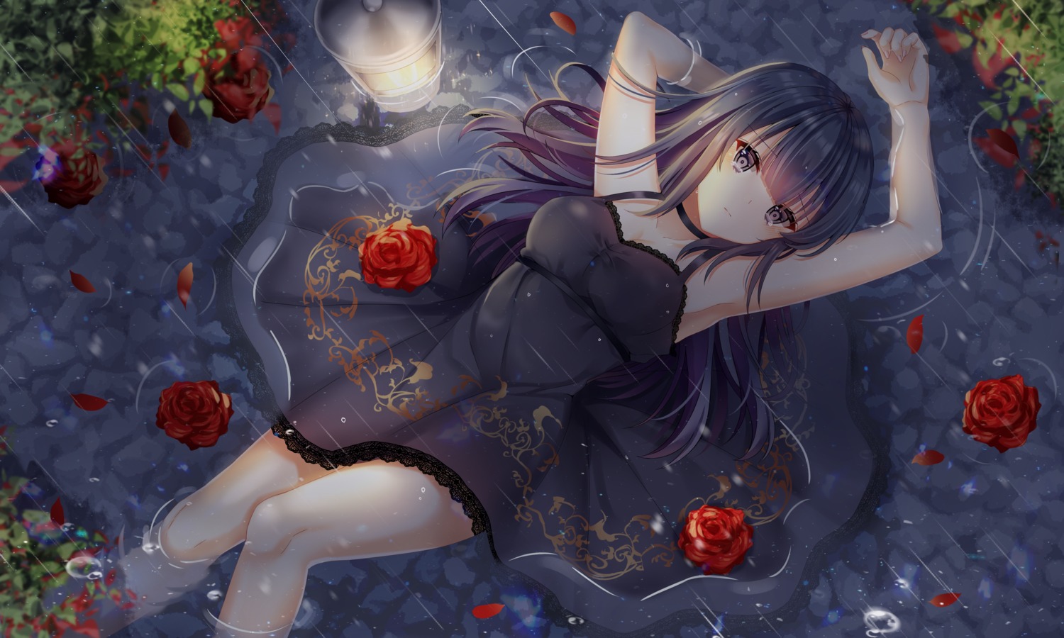 cleavage, dress, ecu8080, see_through, summer_dress, wet