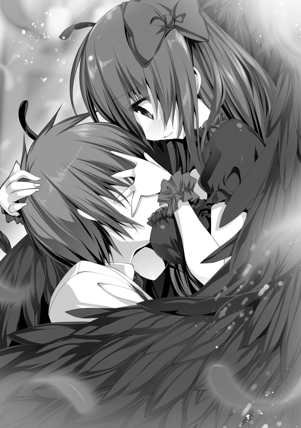 monochrome, restia_ashdoll, seirei_tsukai_no_blade_dance, shimesaba_kohada, wings