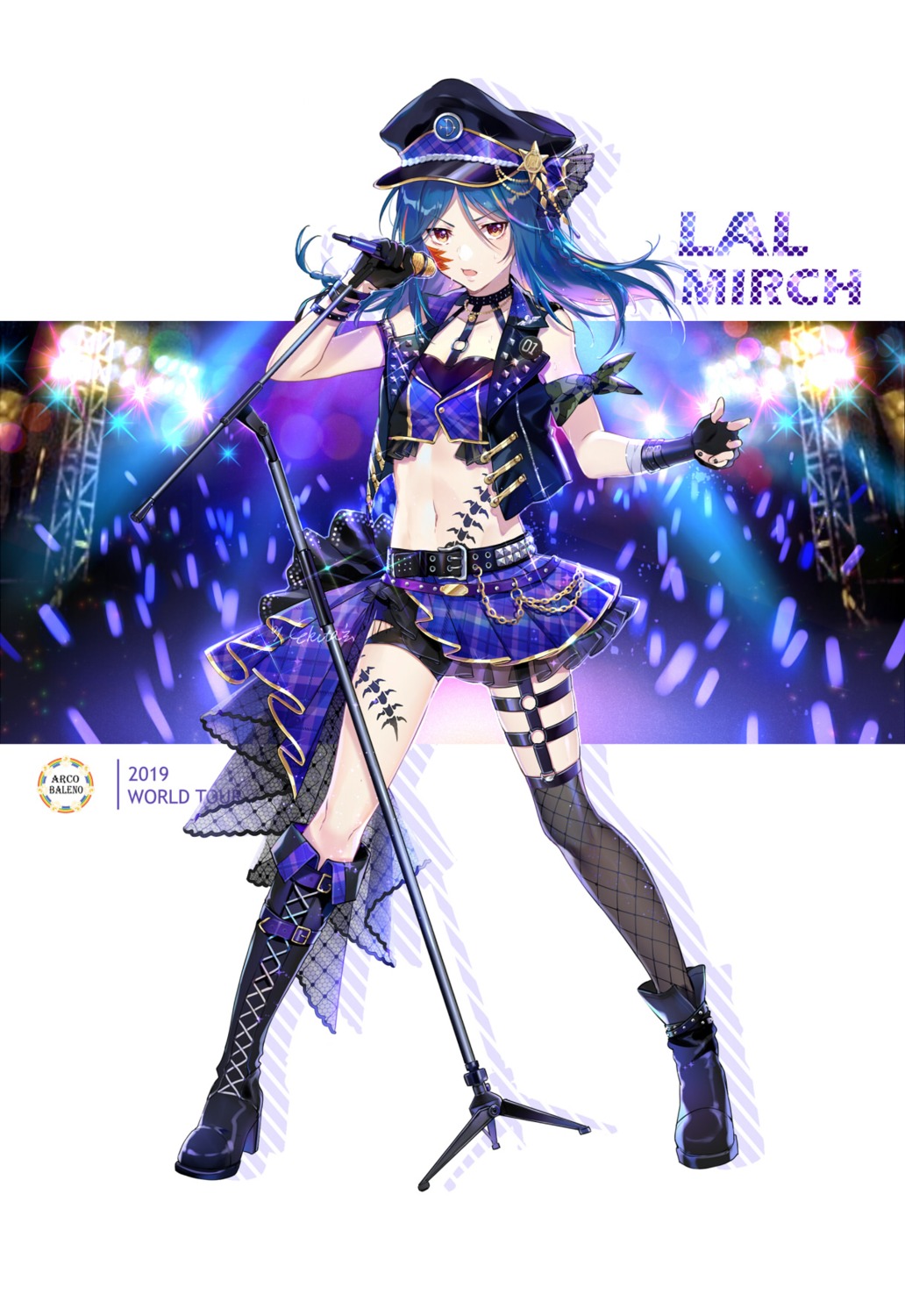 ekita_xuan, fishnets, heels, katekyo_hitman_reborn!, lal_mirch, stockings, tattoo, thighhighs