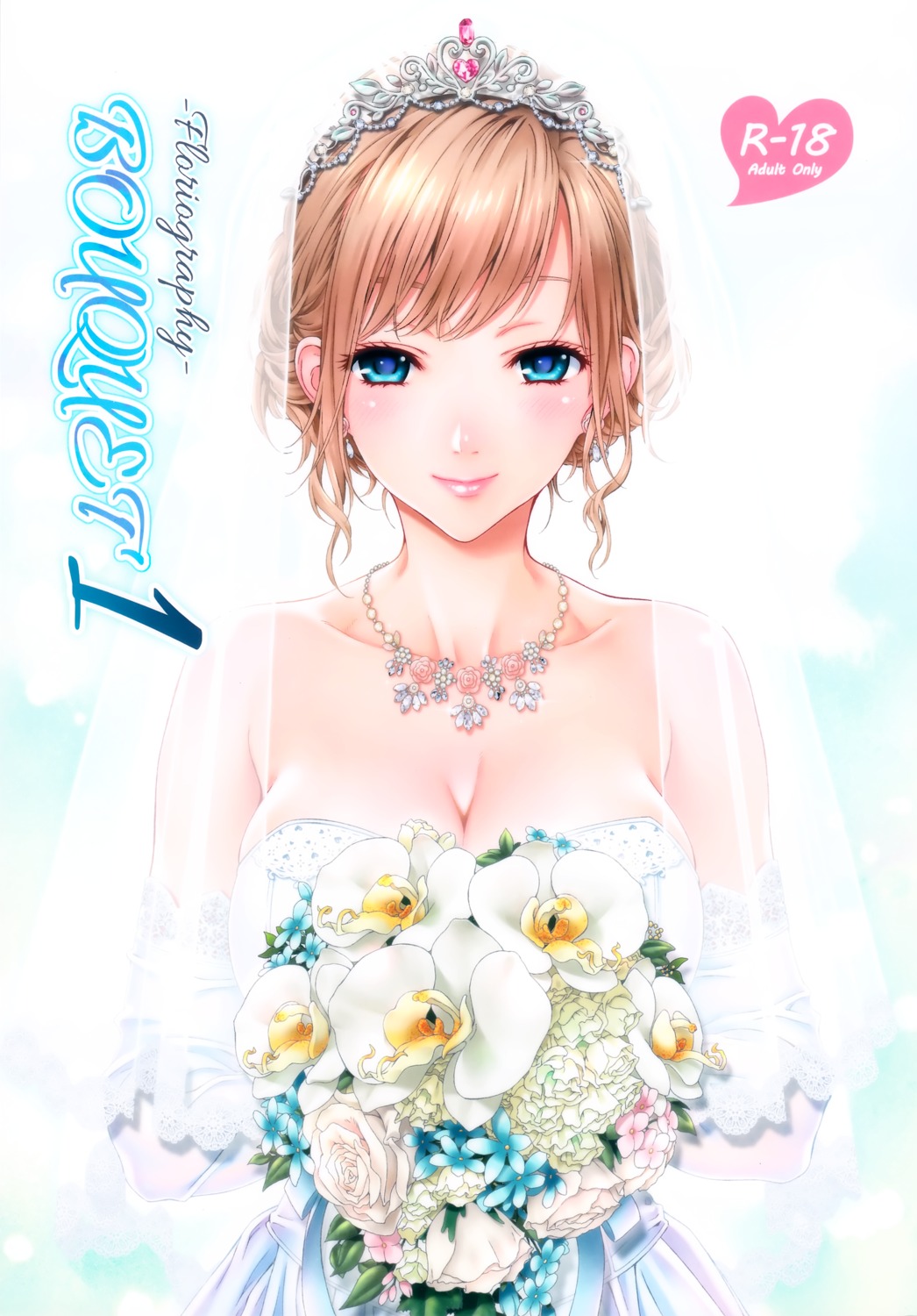 cleavage, crank.in, dress, mizutani_tooru, wedding_dress