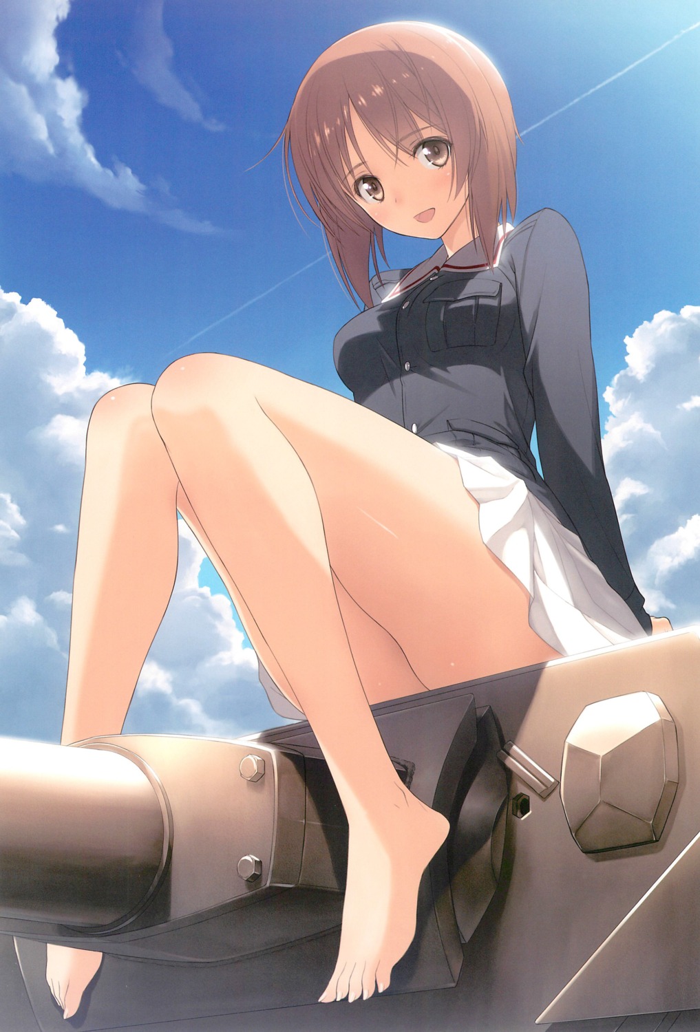 feet, girls_und_panzer, nishizumi_miho, t2_art_works, tony_taka, uniform