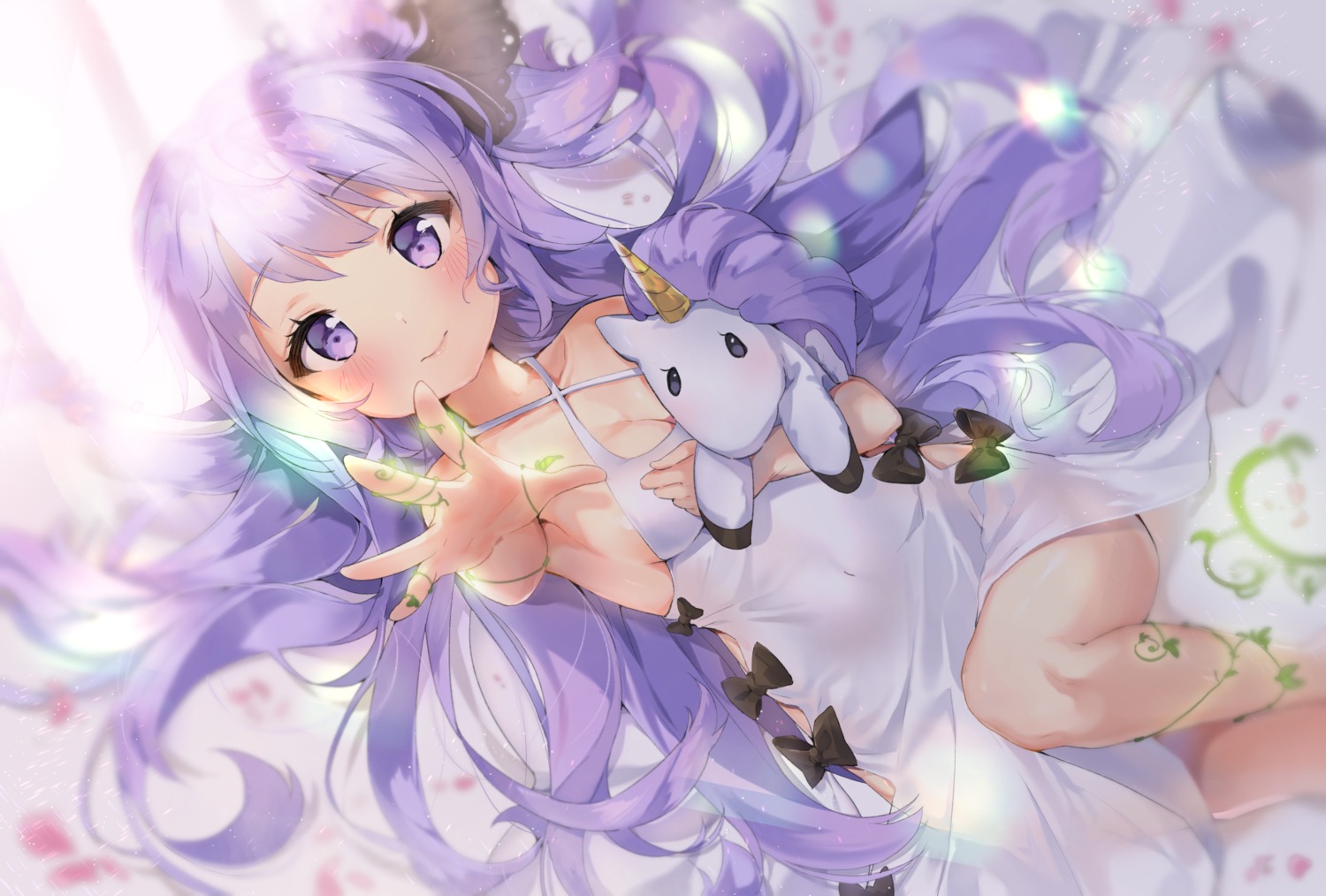 azur_lane, breast_hold, cheli_(kso1564), dress, summer_dress, unicorn_(azur_lane)