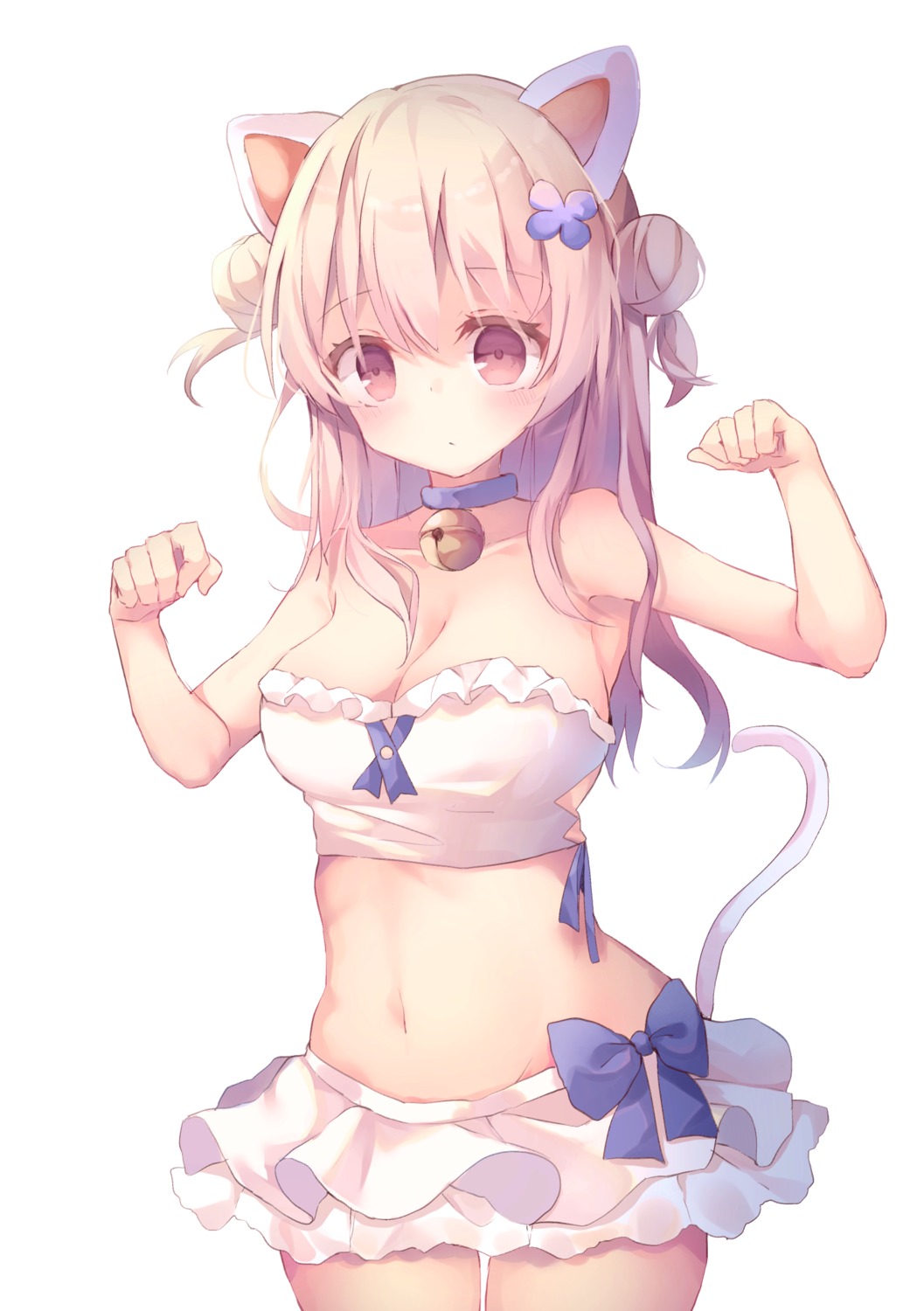 animal_ears, cleavage, nekomimi, tail, tsuruse