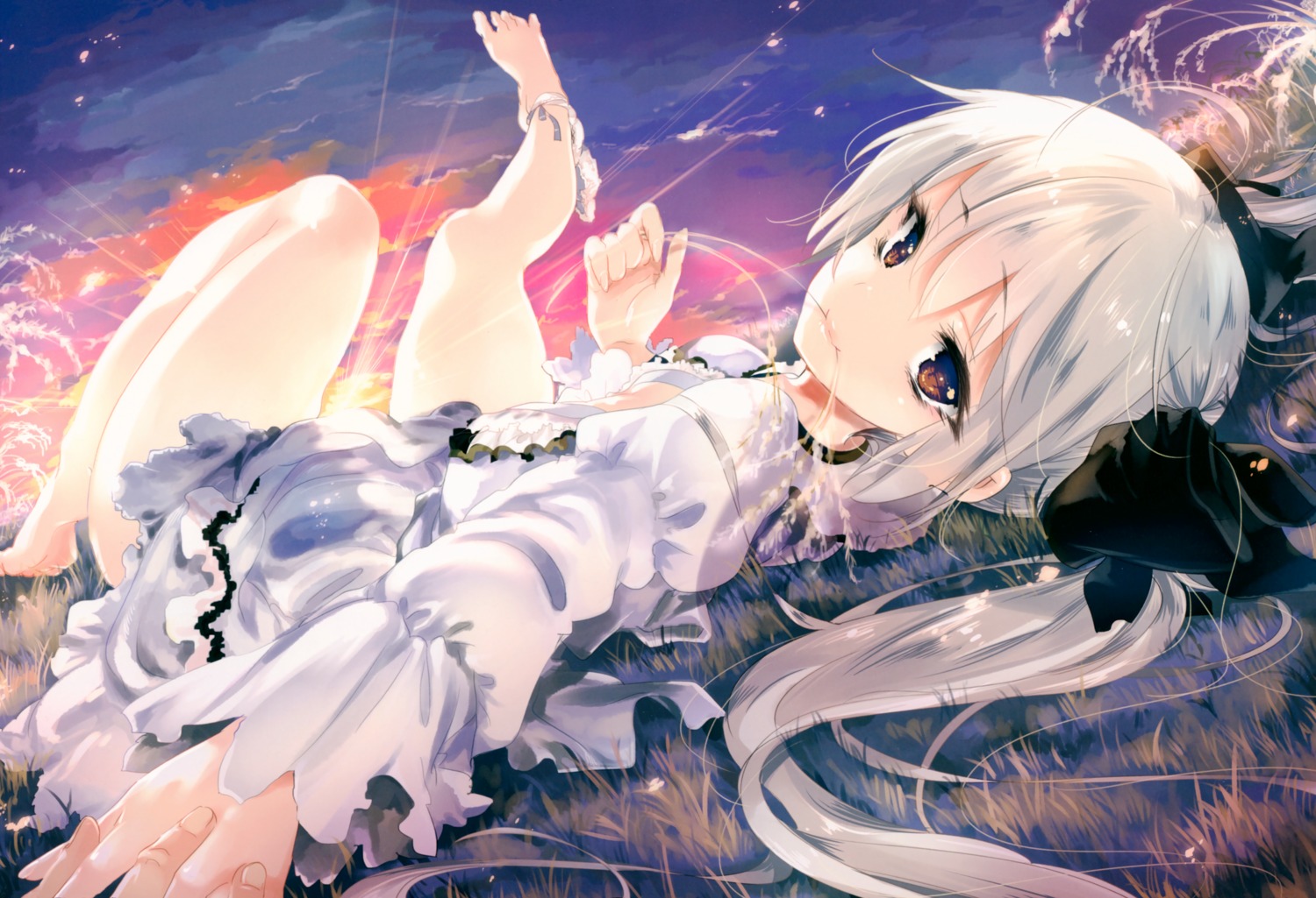 dress, fixed, kamizuki_shiki, kasugano_sora, pantsu, panty_pull, skirt_lift, yosuga_no_sora