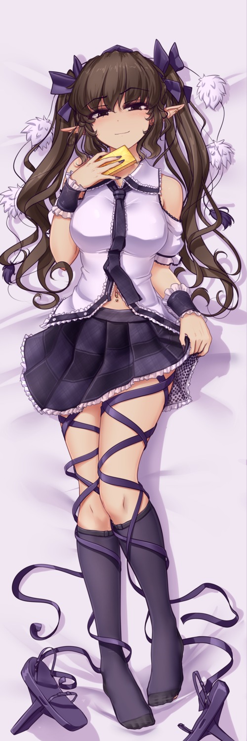 dakimakura, hater_(artist), himekaidou_hatate, pointy_ears, skirt_lift, touhou