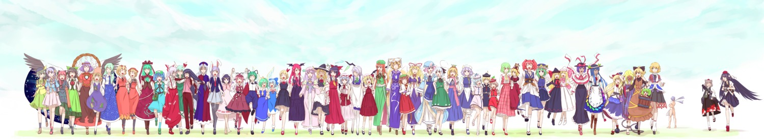 aki_minoriko, aki_shizuha, alice_margatroid, animal_ears, chen, chinadress, cirno, daiyousei