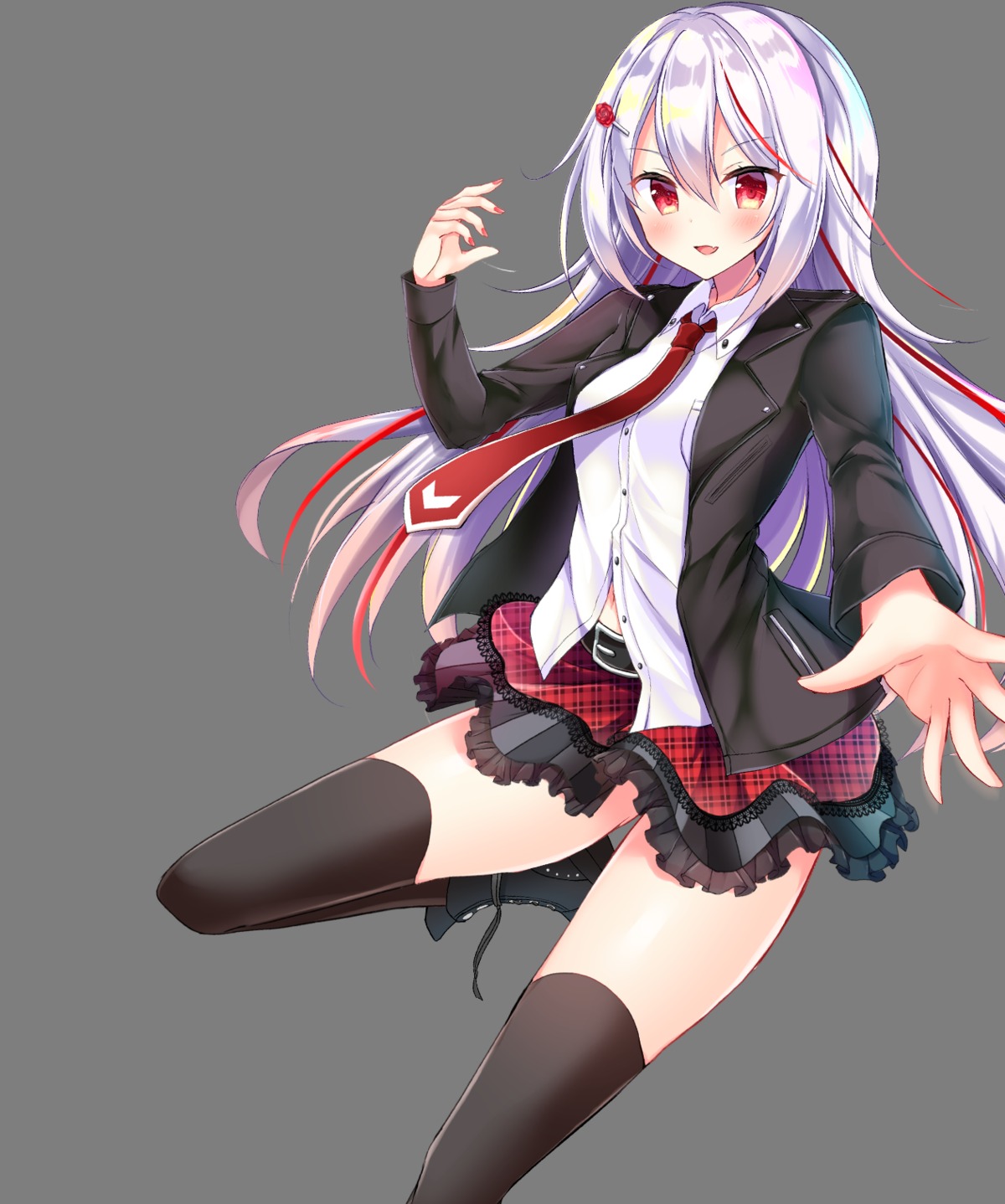 kirakira_monstars, seifuku, thighhighs, transparent_png, yuimisu
