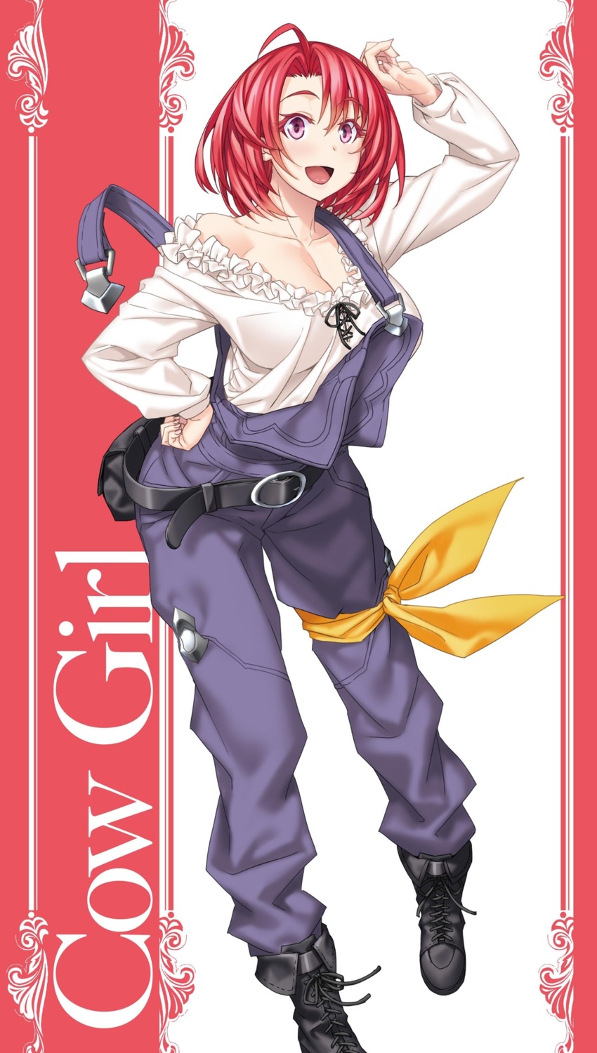 cleavage, cow_girl, goblin_slayer, kannatsuki_noboru, overalls