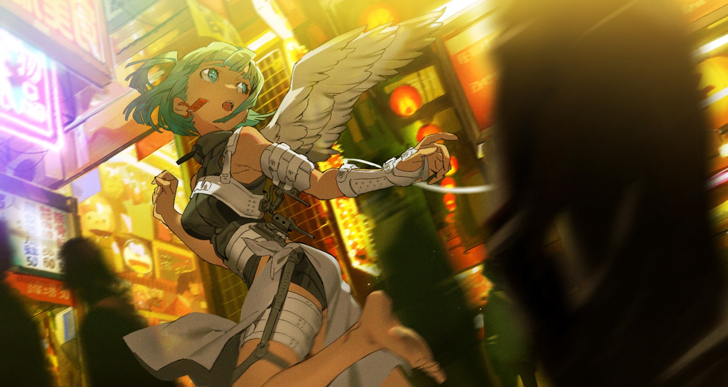 bandages, doraemon, wings, yoneyama_mai