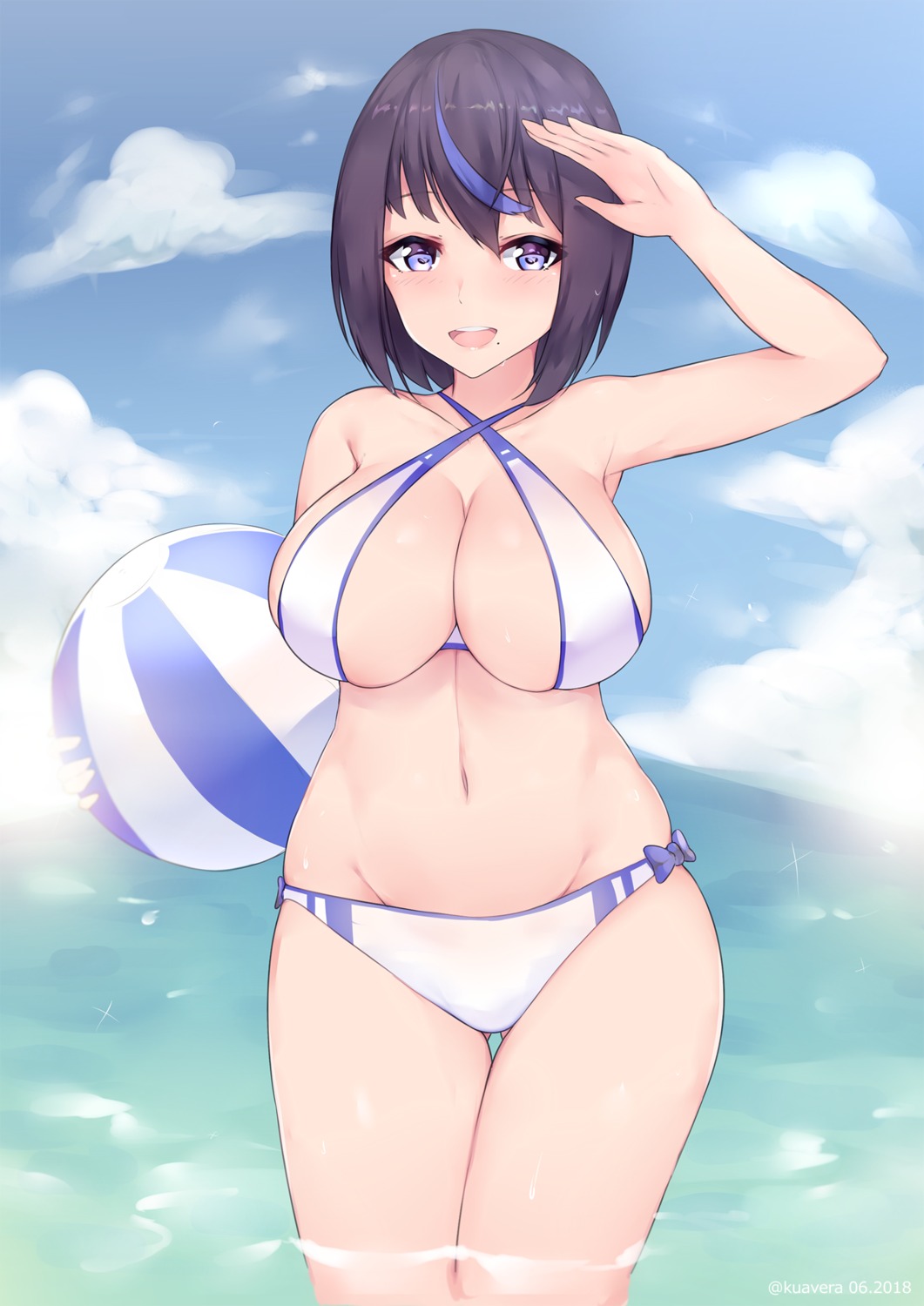 bikini, kuavera, miyako_(kuavera), swimsuits, wet